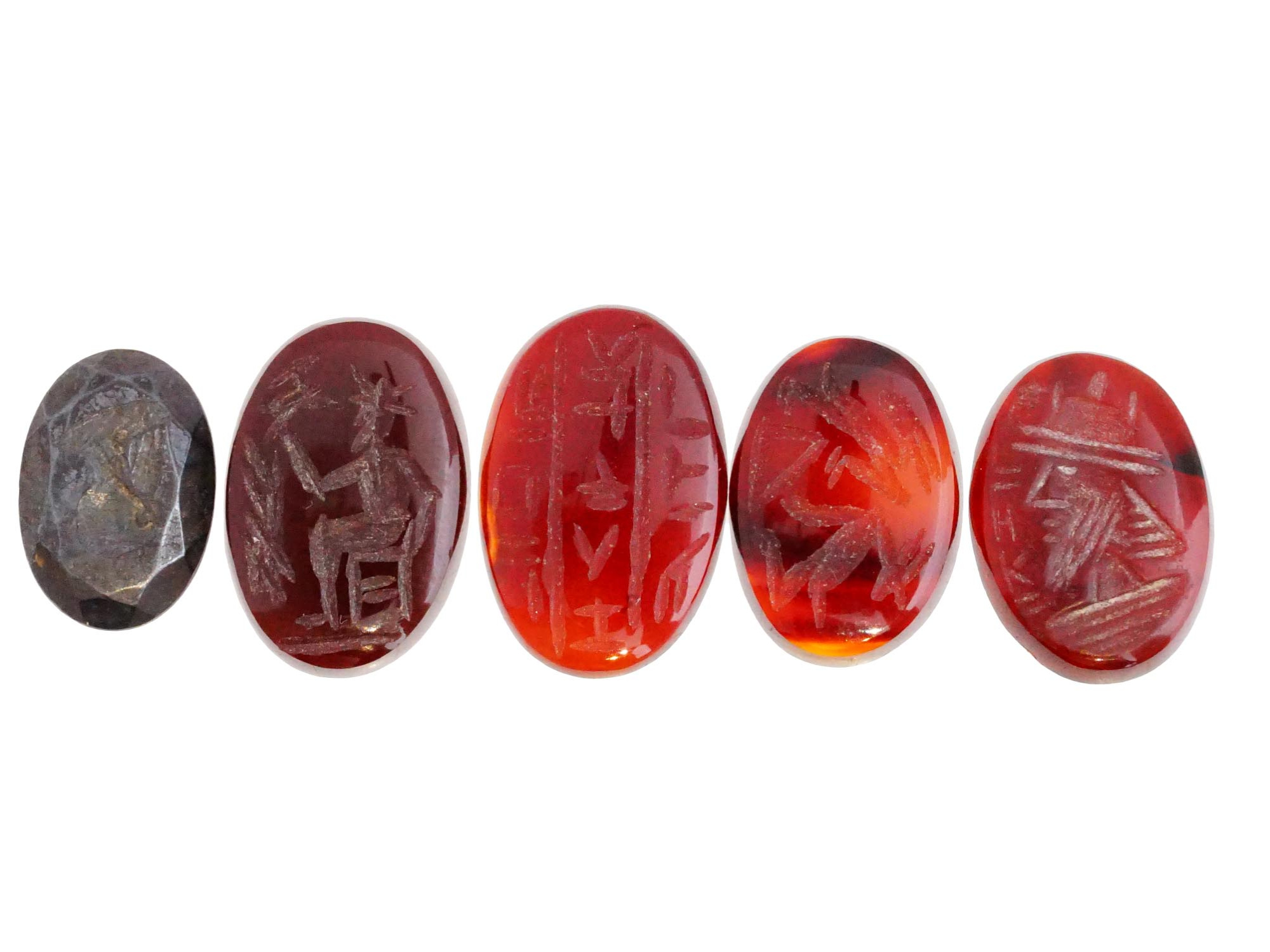 ANTIQUE ROMAN GRAND TOUR CARNELIAN INTAGLIOS PIC-0