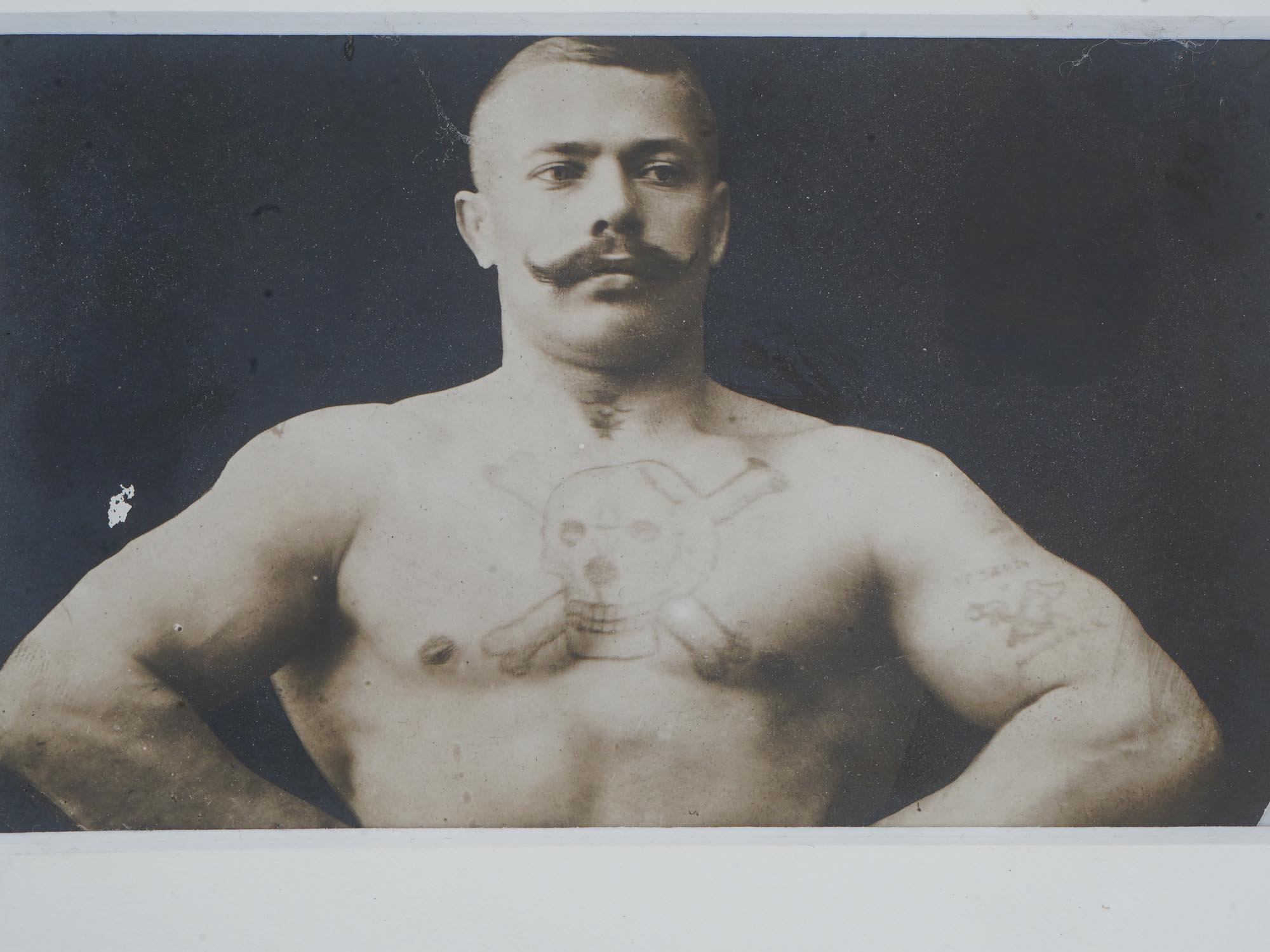 ANTIQUE BW PHOTO OF WRESTLER ALEXANDER SCHNEIDER PIC-1