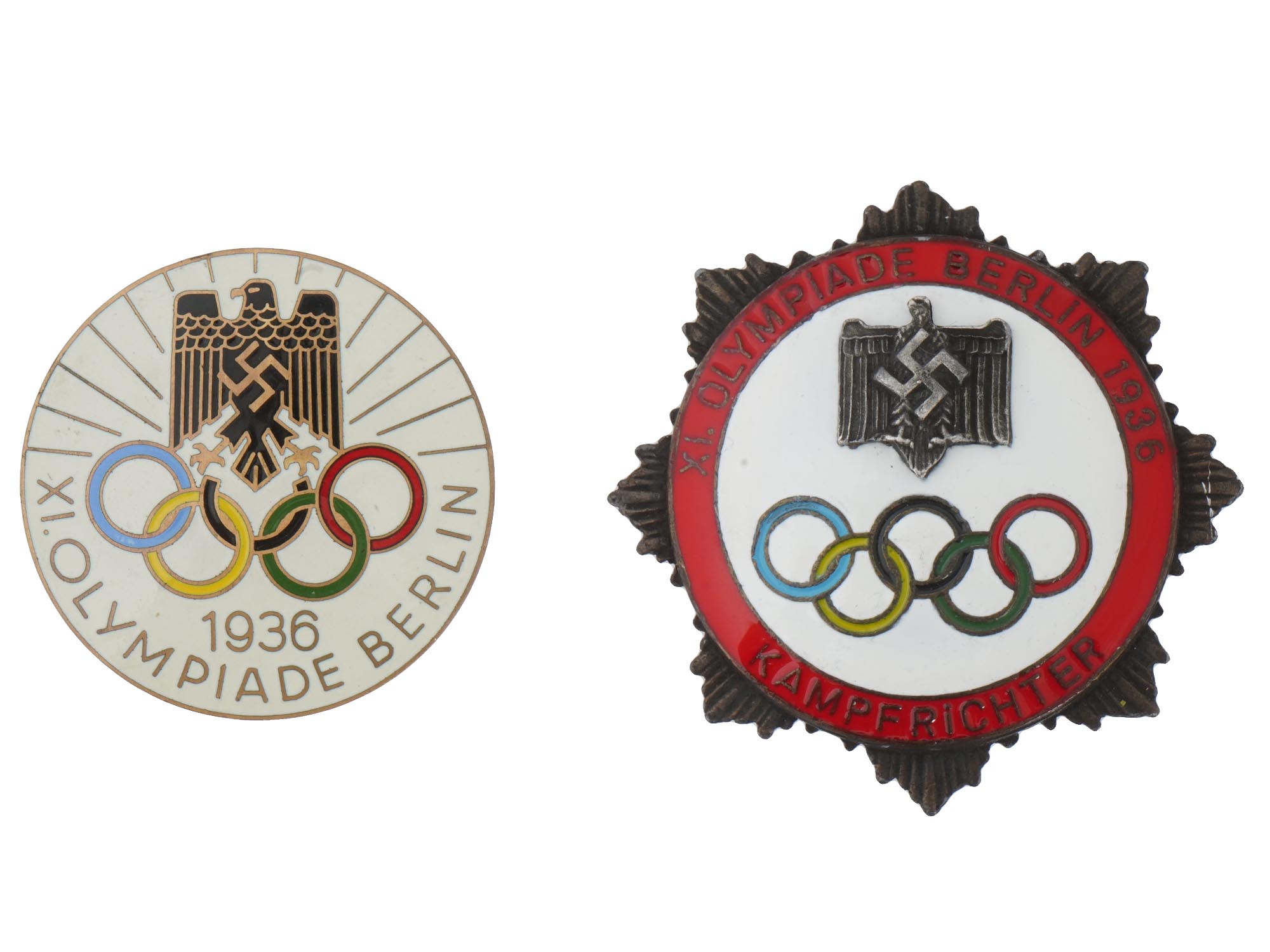 NAZI GERMAN 1936 BERLIN OLYMPIC GAMES BADGES PIC-0