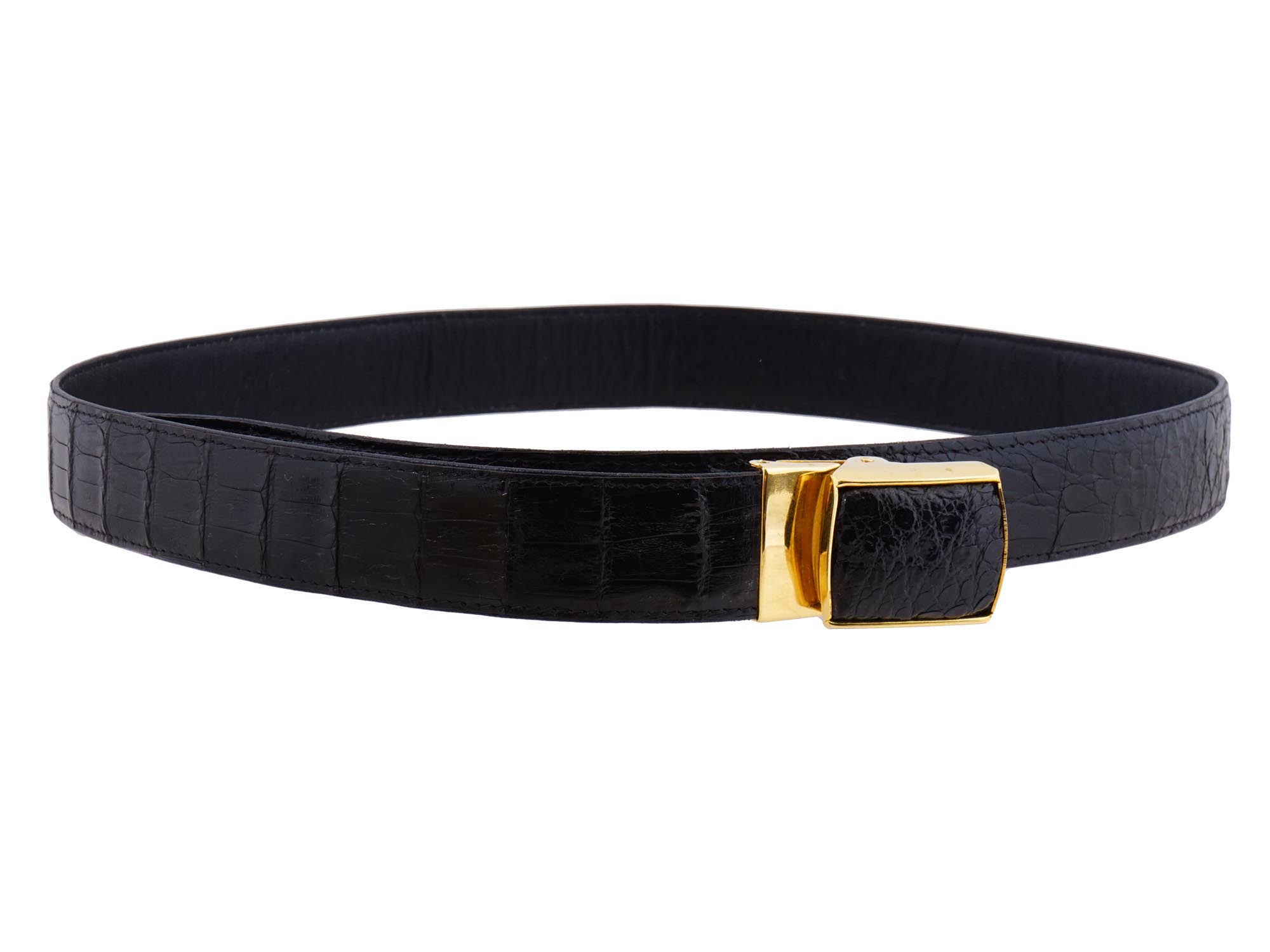 ITALIAN TATIANA PELLETTERIE GENUINE CROCODILE BELT PIC-2