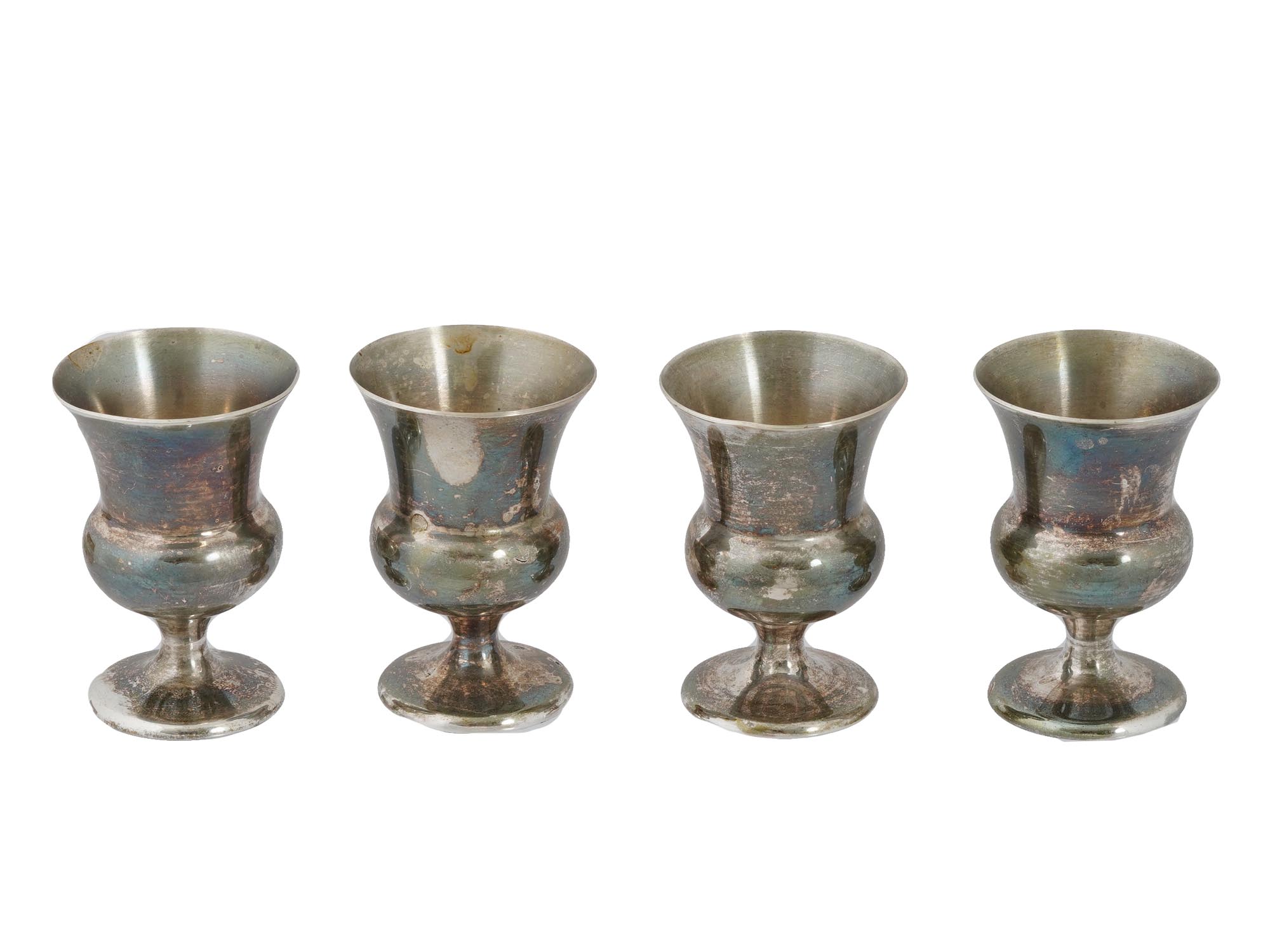4 AMERICAN SILVER CUPS OR MINI GOBLETS BY GORHAM PIC-1
