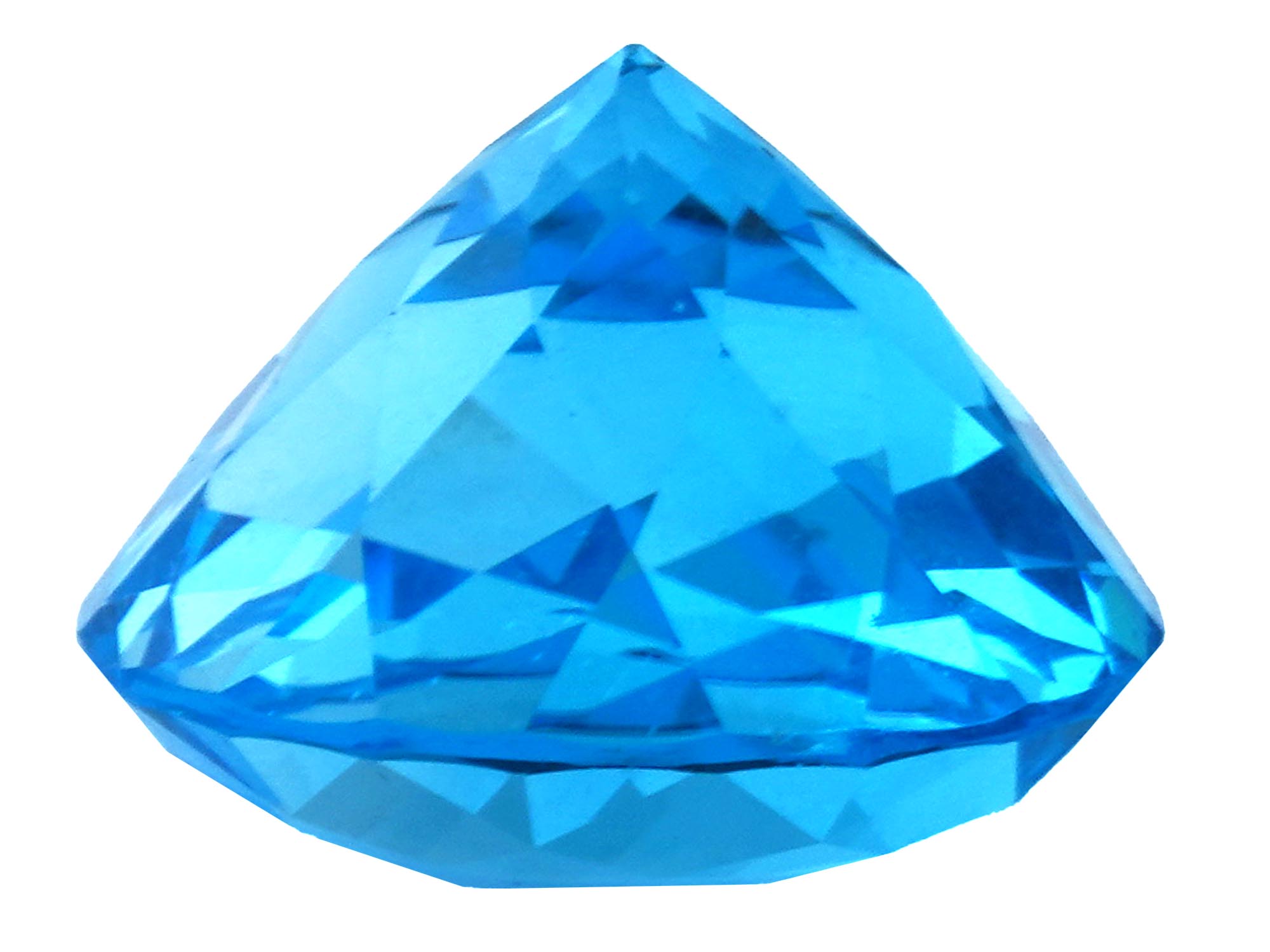 STANDARD 37 CT BRILLIANT CUT NATURAL BLUE TOPAZ STONE PIC-1