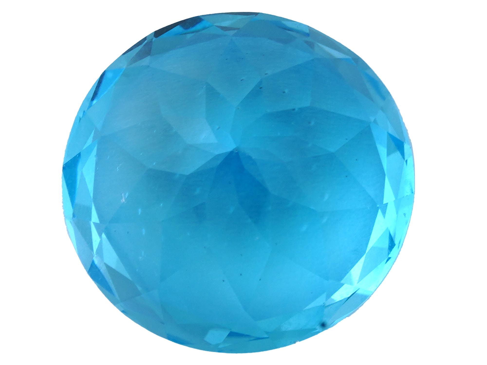 STANDARD 37 CT BRILLIANT CUT NATURAL BLUE TOPAZ STONE PIC-3