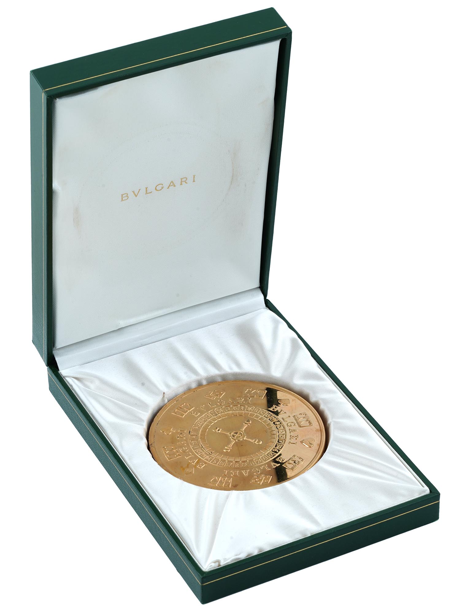 SILVER GILT BULGARI PAPER WEIGHT LAS VEGAS CASINO PIC-0