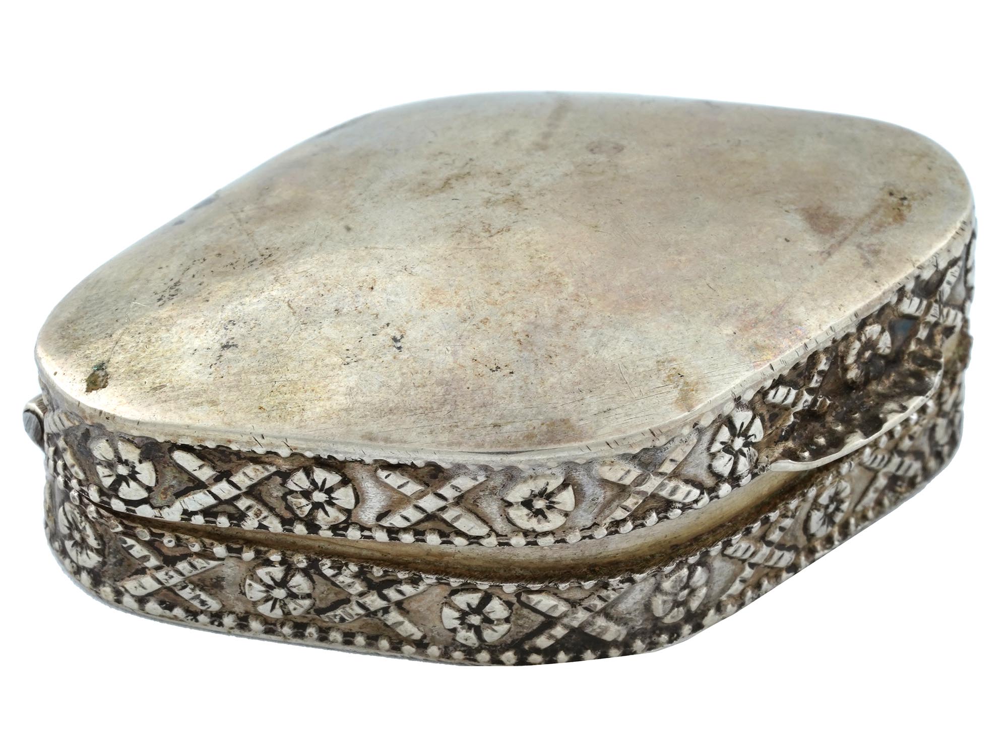 EGYPT MID CENTURY STERLING SILVER VANITY BOX PIC-0