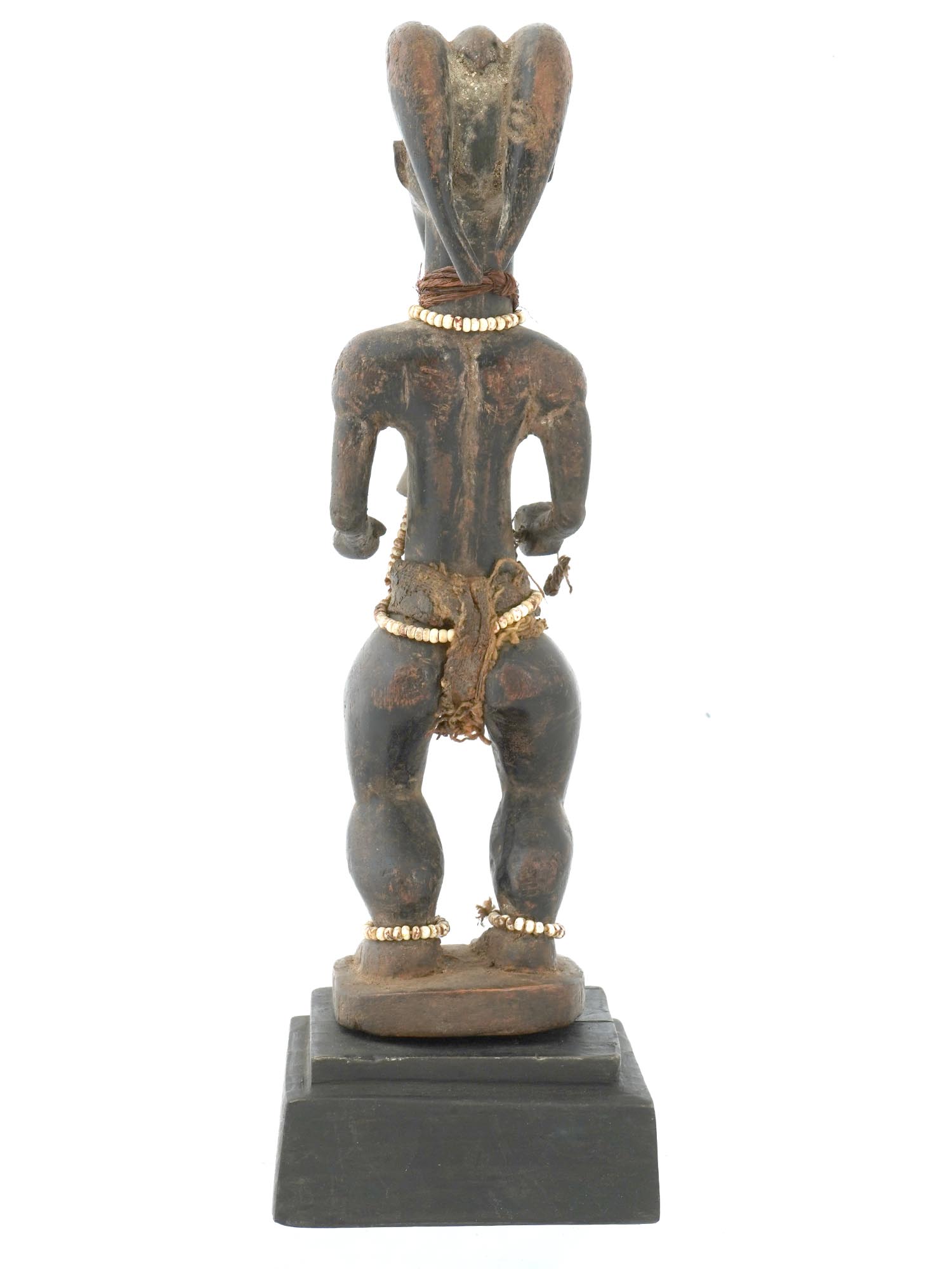 WEST AFRICAN IVORY COAST BAULE MALE FIGURINE W STAND PIC-4