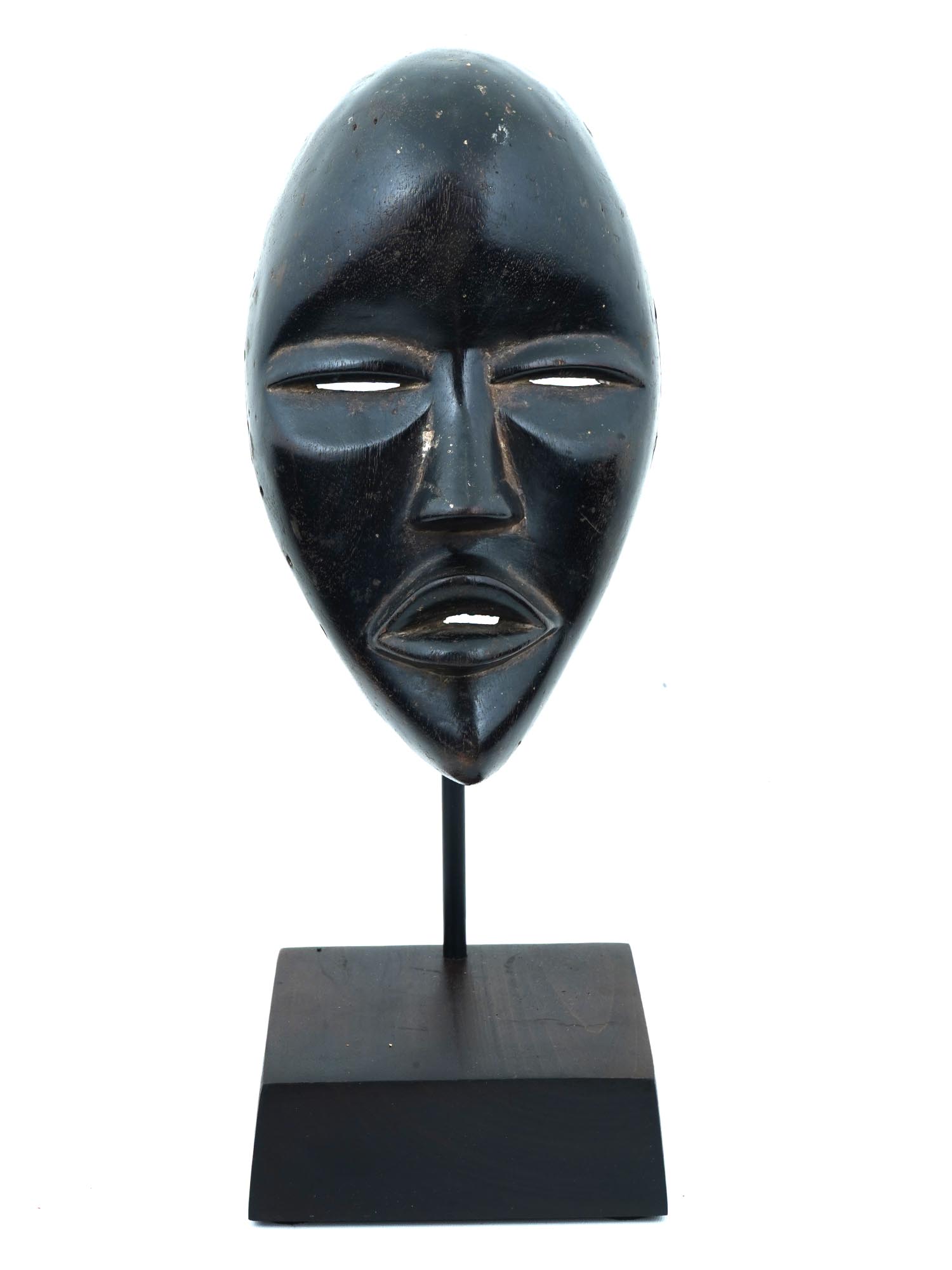 WEST AFRICAN DAN HAND CARVED WOOD MANDE TRIBAL MASK PIC-1