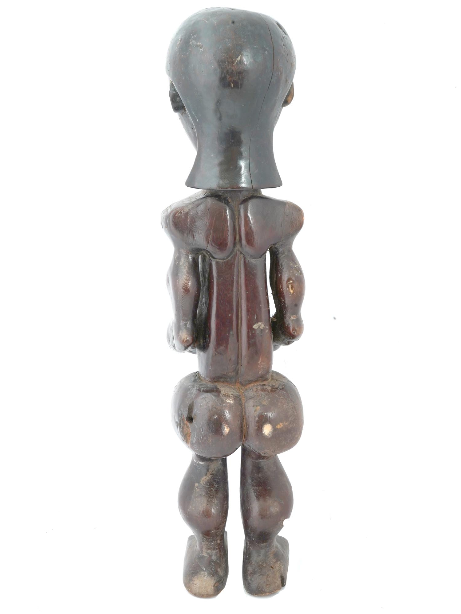 GABONESE FANG NTUMU CARVED WOOD RELIQUARY FIGURE PIC-3