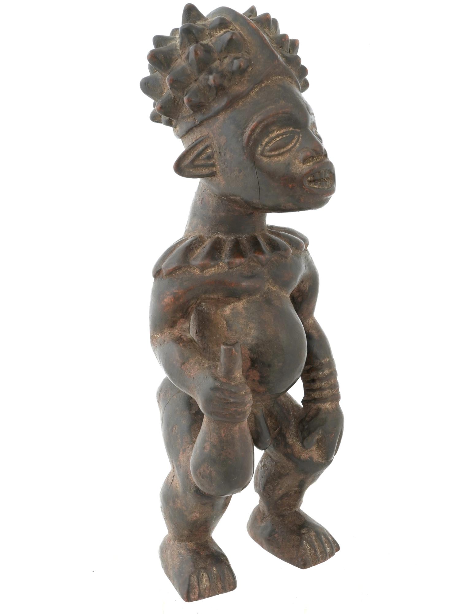 WEST AFRICAN BANGWA BAMILEKE CAMEROON CARVED FIGURE PIC-0