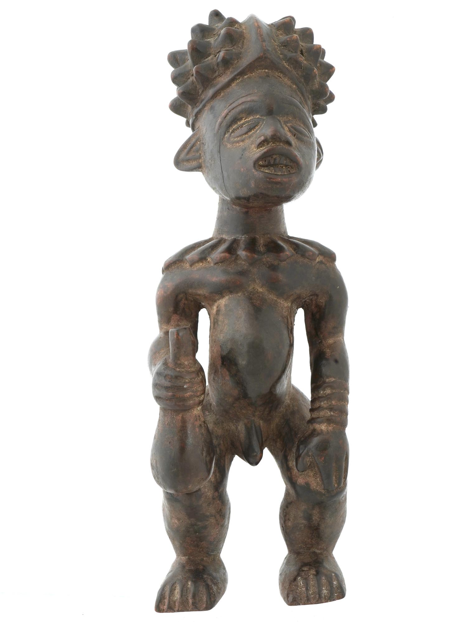 WEST AFRICAN BANGWA BAMILEKE CAMEROON CARVED FIGURE PIC-1