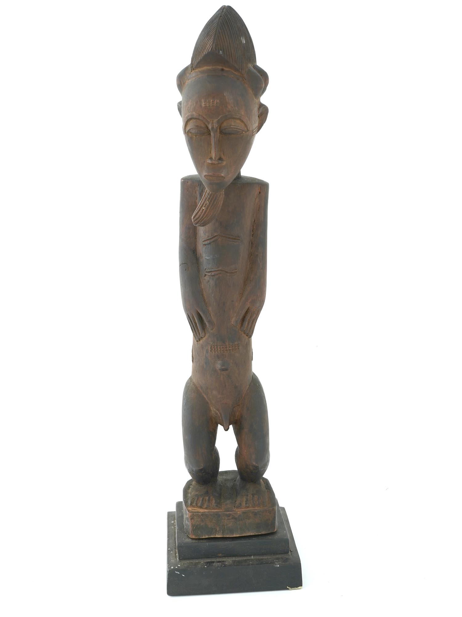 BAOLET WOODEN MALE FIGURINE IVORY COAST WEST AFRICA PIC-1