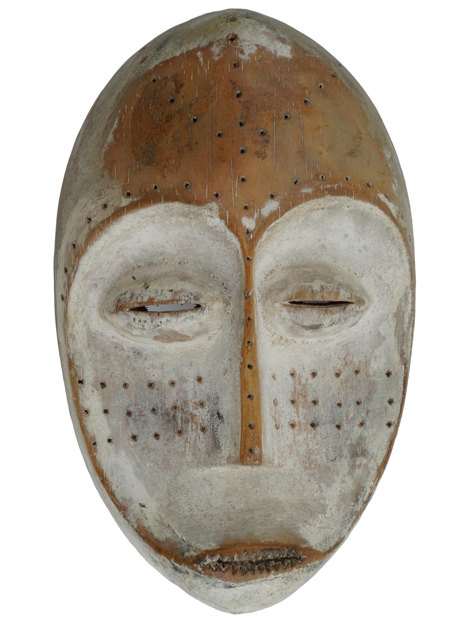 CENTRAL AFRICAN CONGO LEGA BWAMI WOODEN MASK PIC-0
