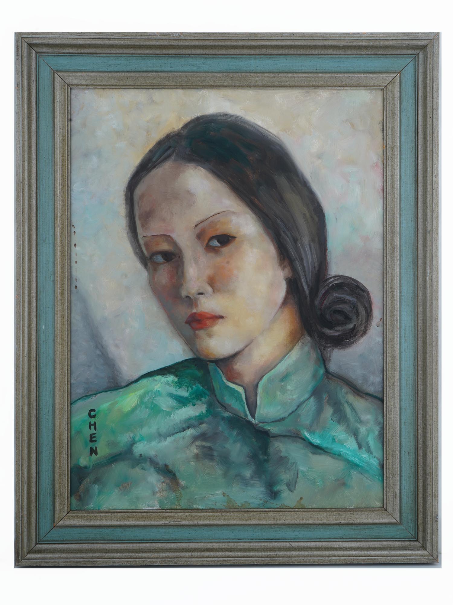 ATTR TO GEORGETTE CHEN CHINESE PORTRAIT OIL PAINTING PIC-0