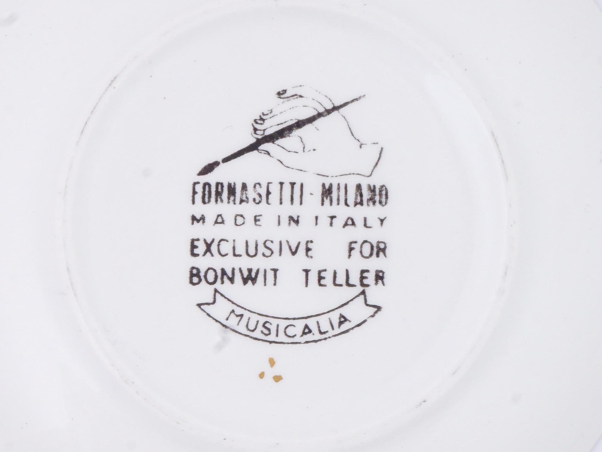 FORNASETTI MUSICALIA AND SAKS FIFTH AVENUE SAUCERS PIC-2