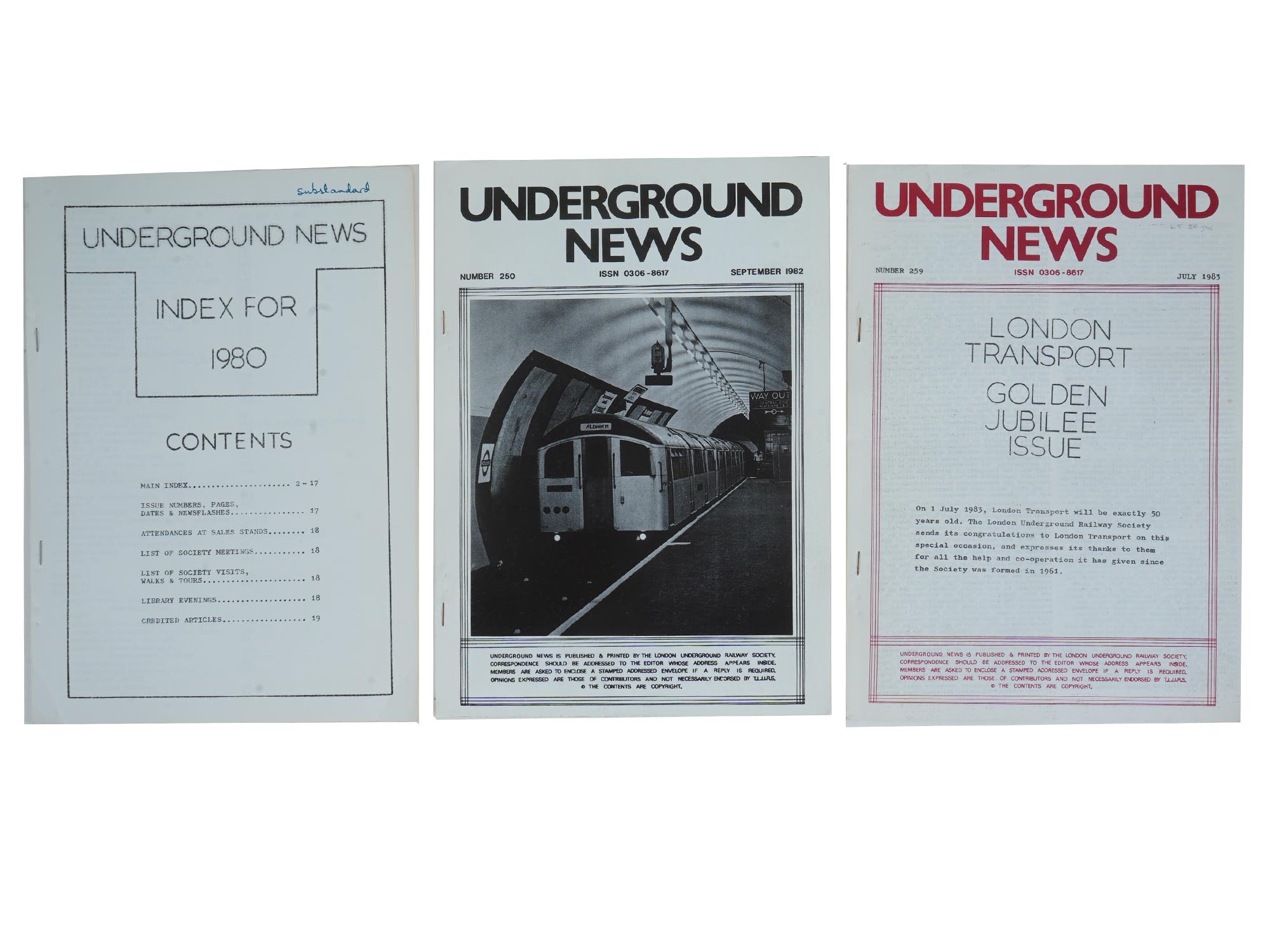 VINTAGE LONDON UNDERGROUND NEWS MAGAZINE ISSUES PIC-5