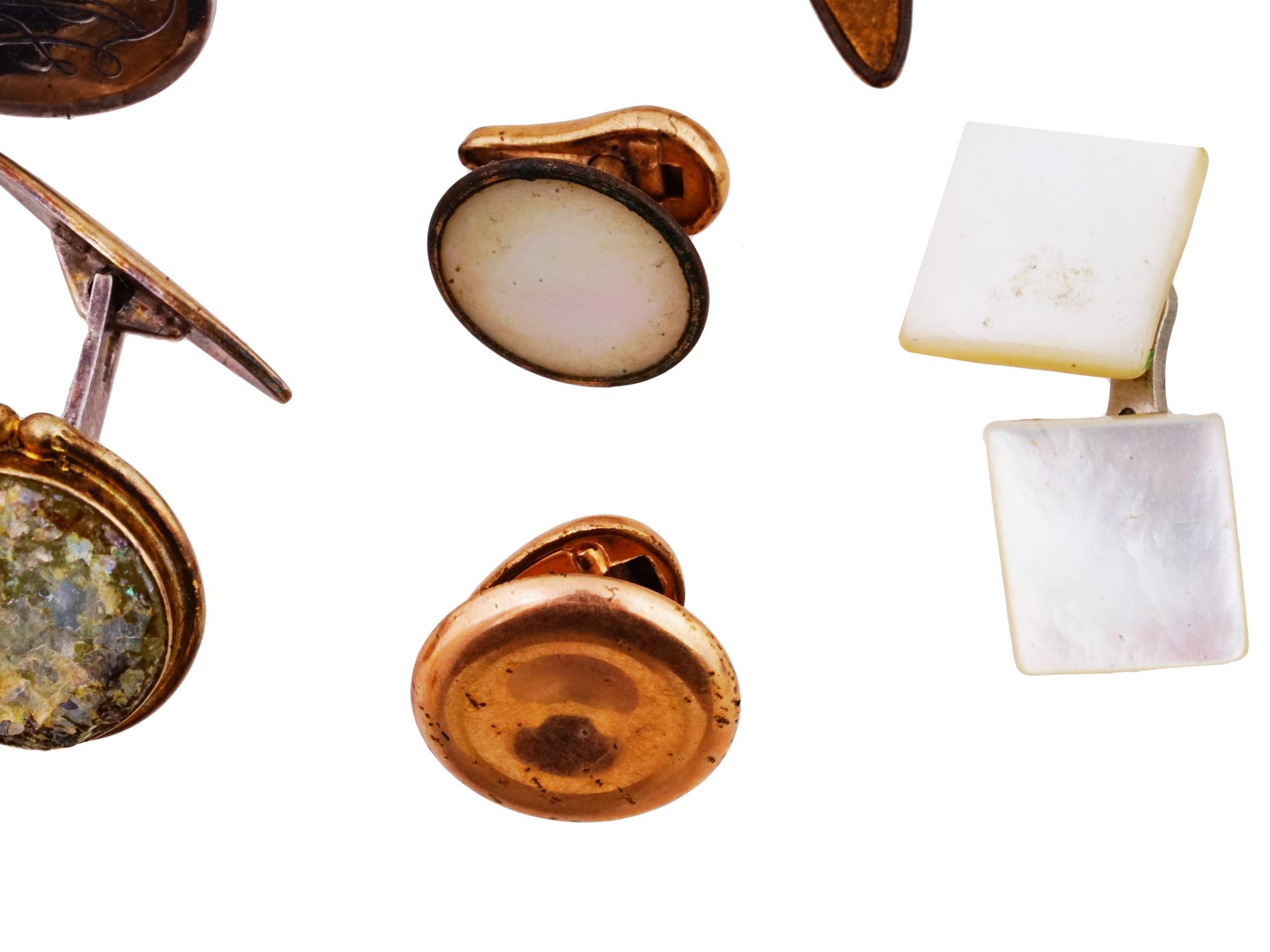 LARGE COLLECTION OF EARLY 20TH C JEWELRY CUFF LINKS PIC-6