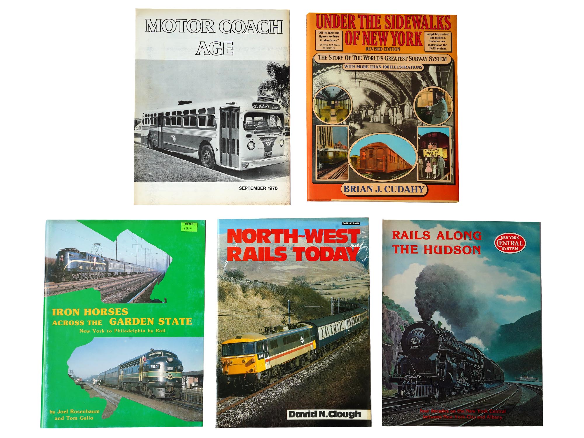 LOT OF AMERICAN RAILWAYS TROLLEYS BOOKS MAGAZINES PIC-1