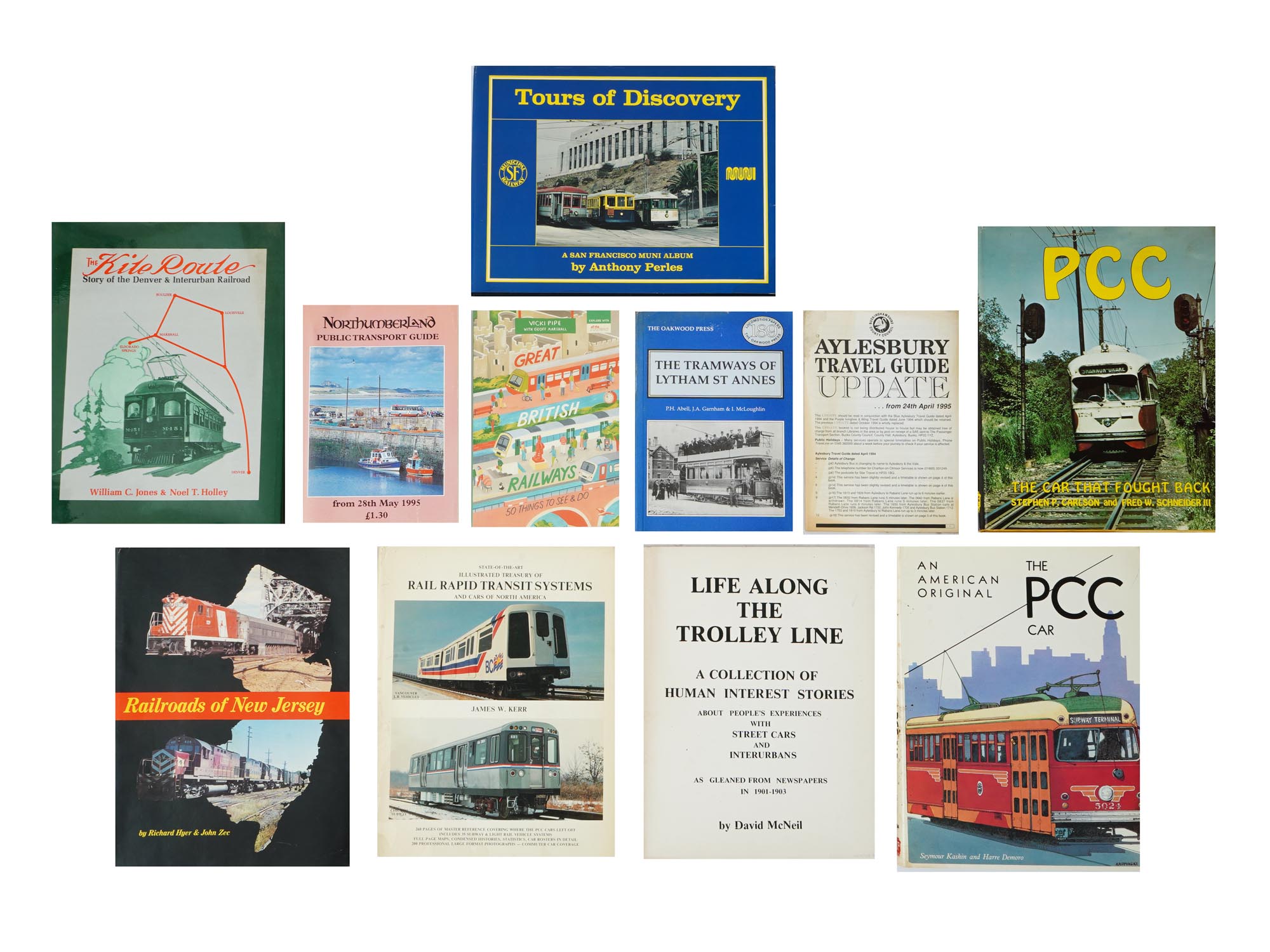 LOT AMERICAN BRITISH RAILWAY TROLLEY BOOKS MAGAZINES PIC-1