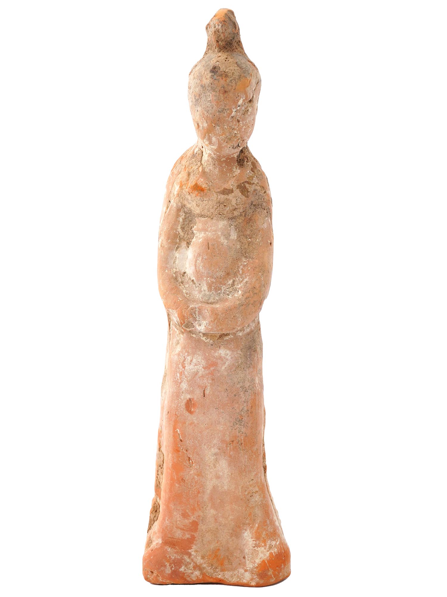 ANCIENT CHINESE HAN DYNASTY TERRACOTTA FEMALE FIGURINE PIC-1