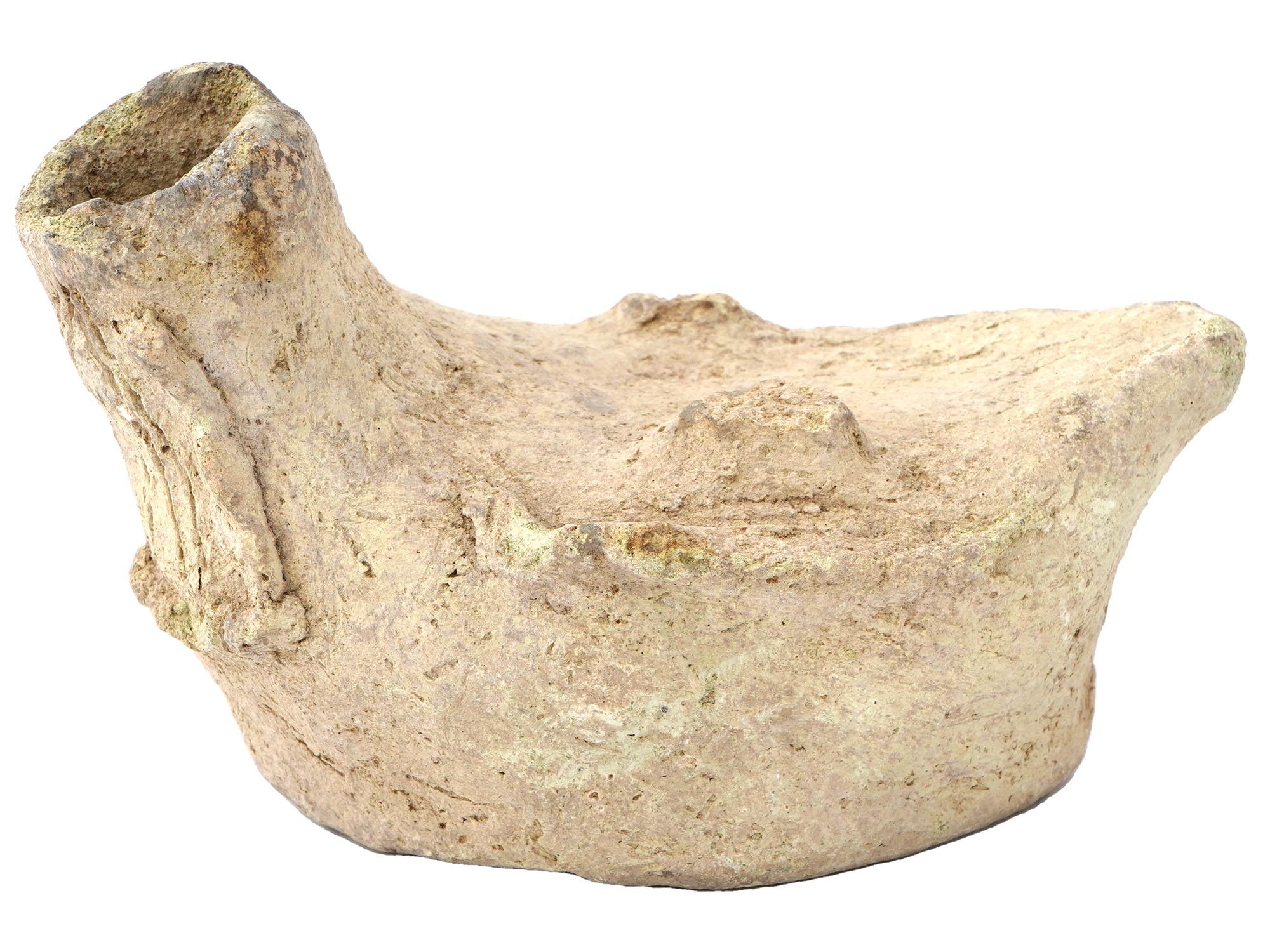 ANCIENT EARLY PERIOD HITTITE TERRACOTTA BOAT FIGURE PIC-1