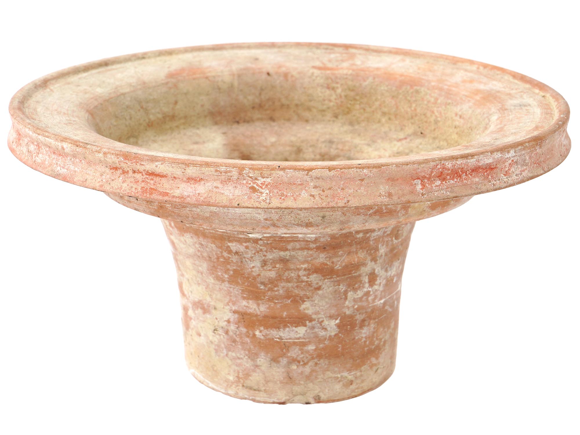 ANCIENT ROMAN PERIOD ROUND TERRACOTTA CONTAINER PIC-1