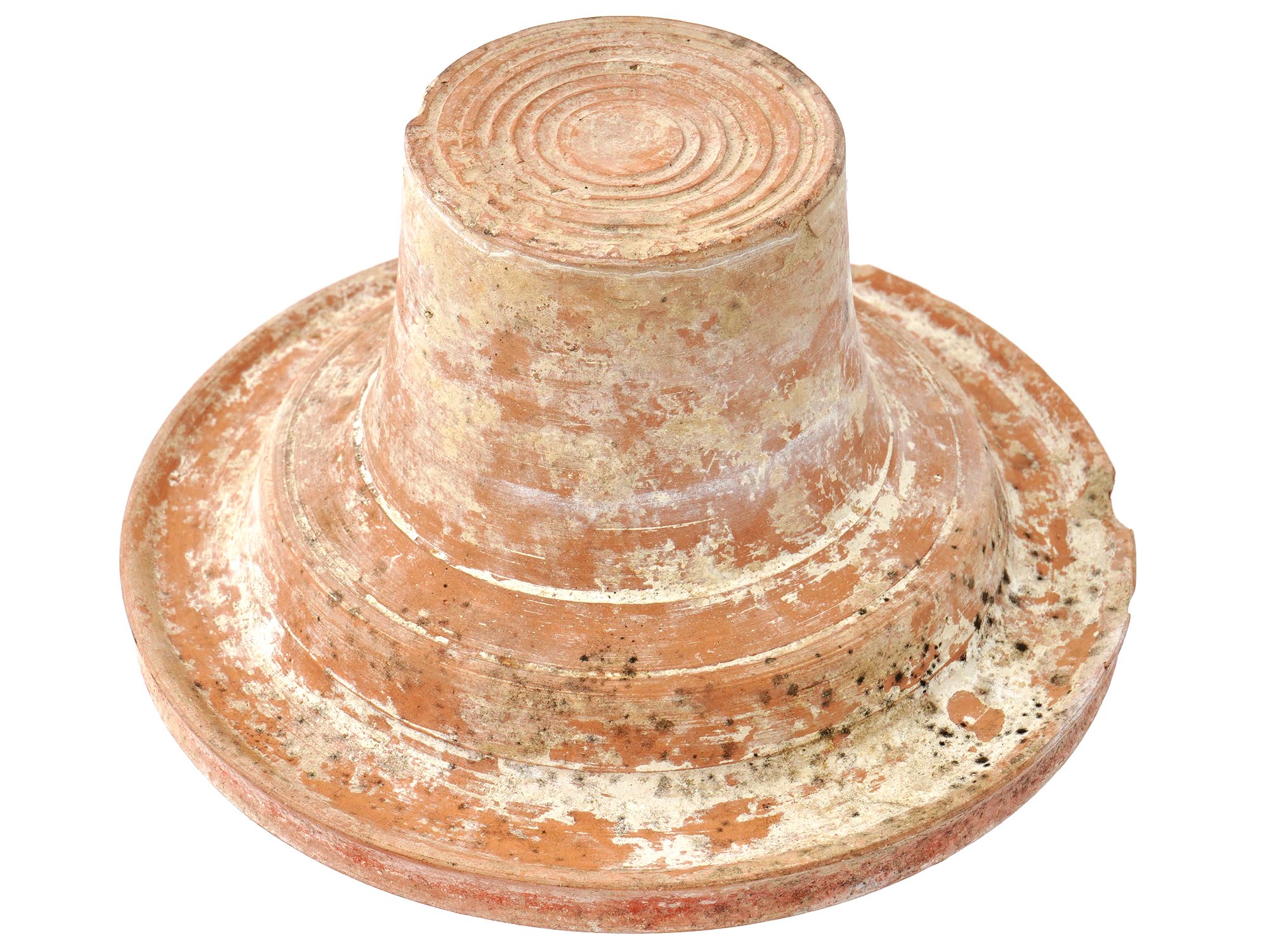 ANCIENT ROMAN PERIOD ROUND TERRACOTTA CONTAINER PIC-3