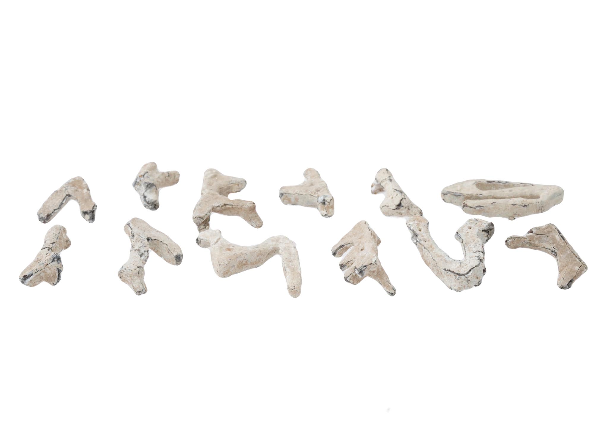 GROUP OF ANCIENT PHOENICIAN LETTERS CAST IN LEAD PIC-2