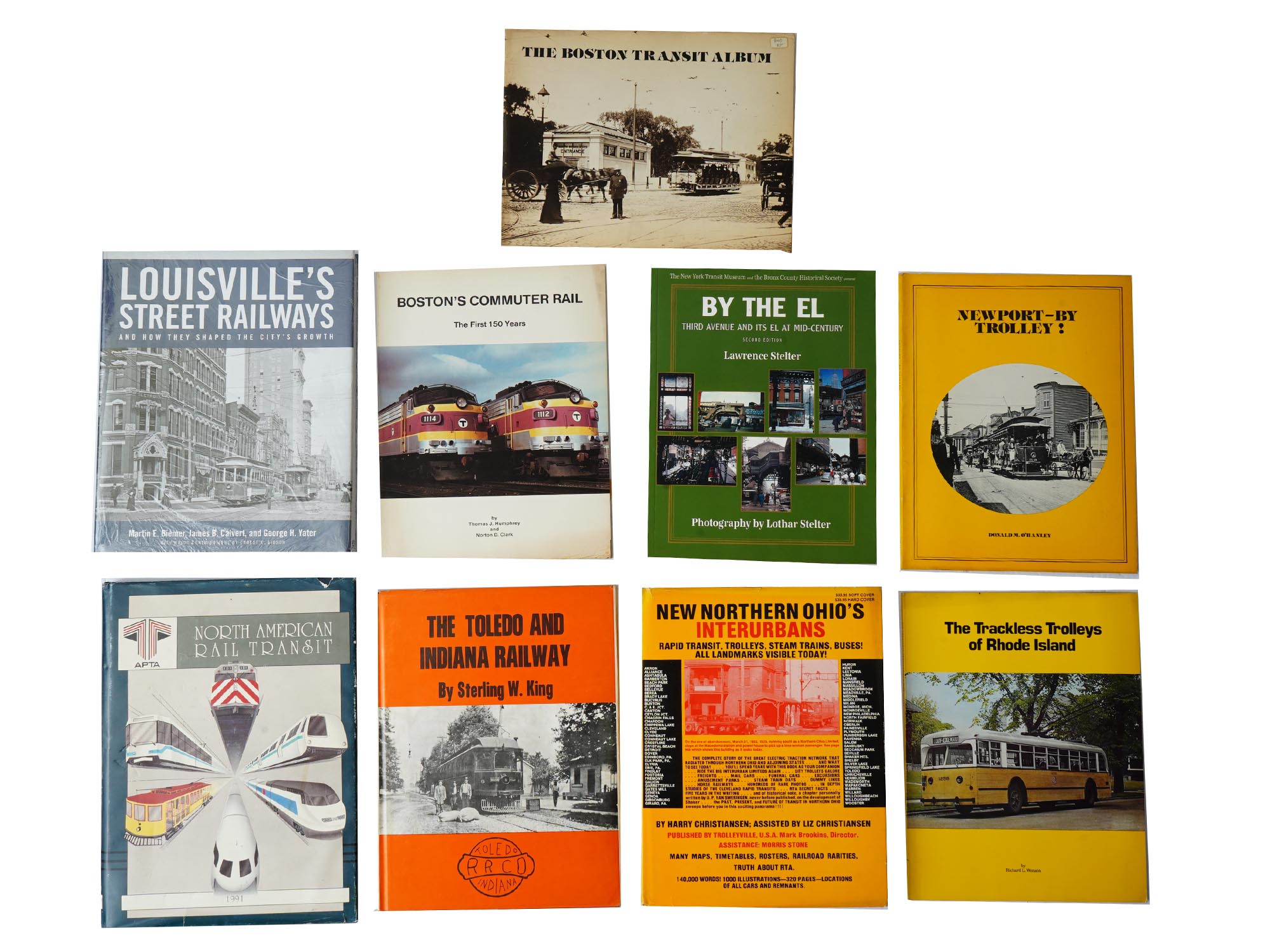 LOT OF AMERICAN RAILWAY TROLLEY TRANSPORT BOOKS PIC-2