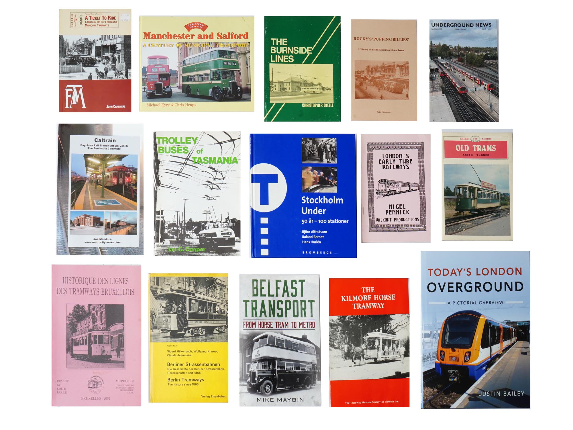 LOT OF BRITISH RAILWAY TROLLEY TRANSPORT BOOKS PIC-1