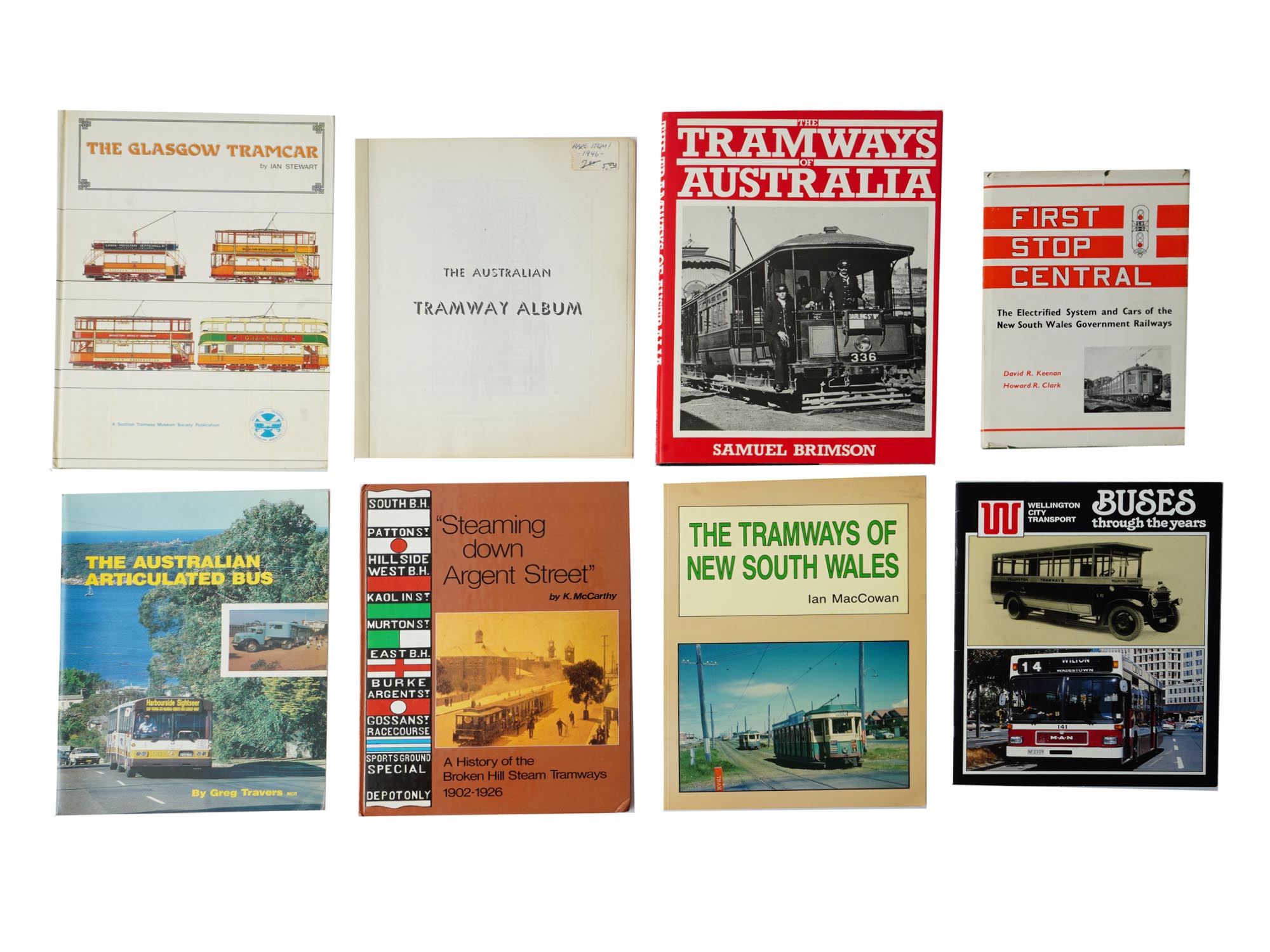 LOT OF AUSTRALIAN RAILWAY TROLLEY TRANSPORT BOOKS PIC-1