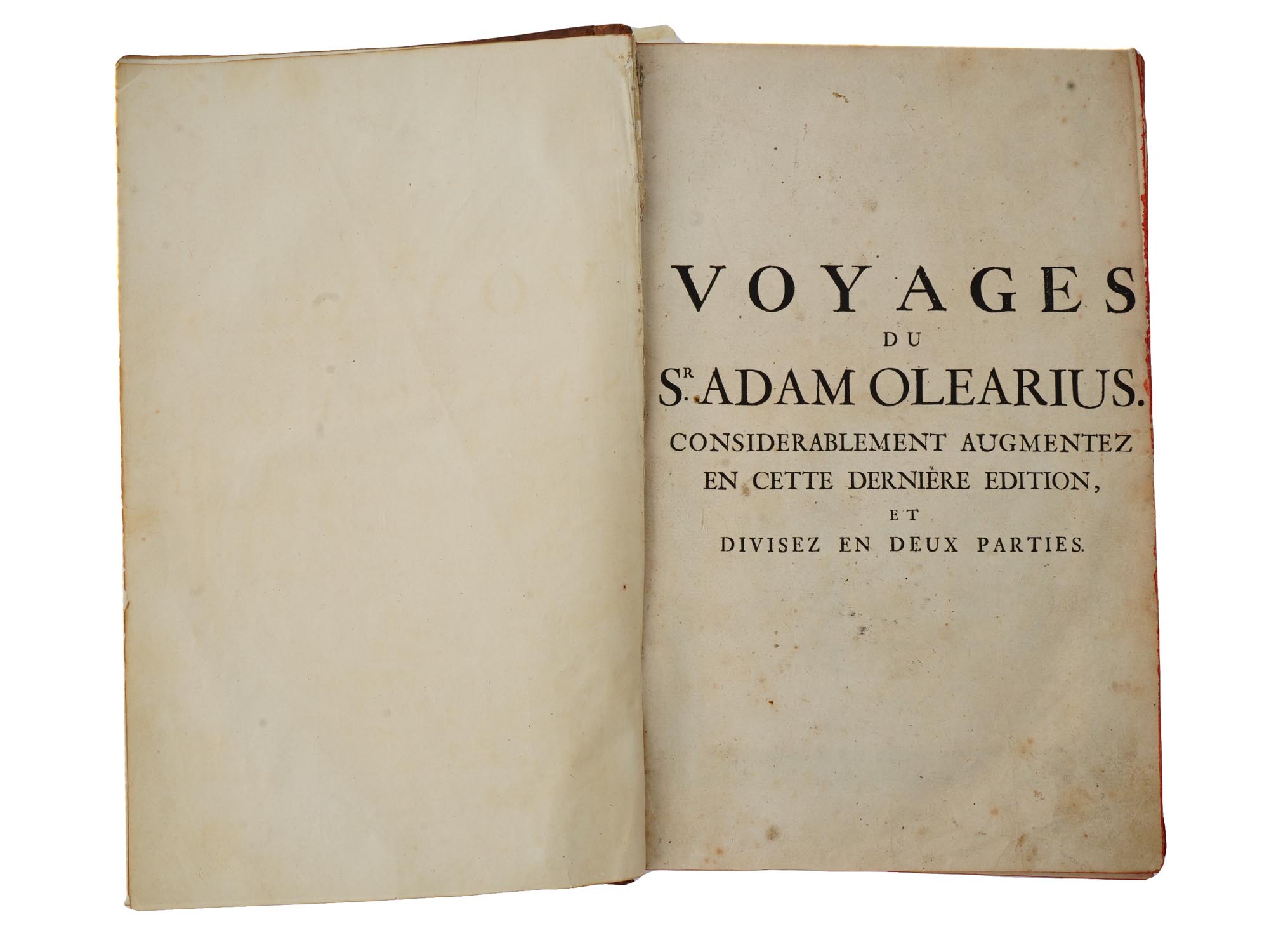 ANTIQUE 18TH C BOOK VOYAGES DU SR ADAM OLEARIUS PIC-3