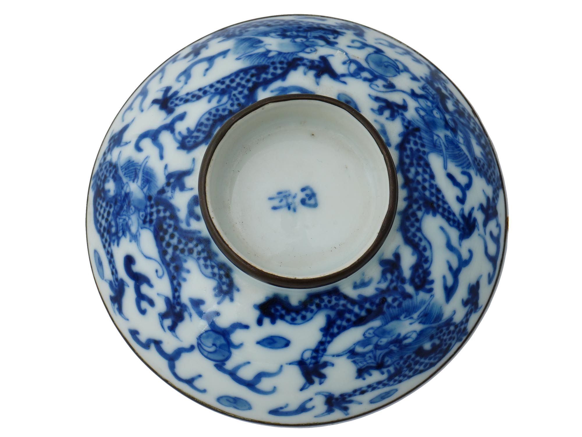 CHINESE QING BLUE AND WHITE PORCELAIN TABLEWARE PIC-3