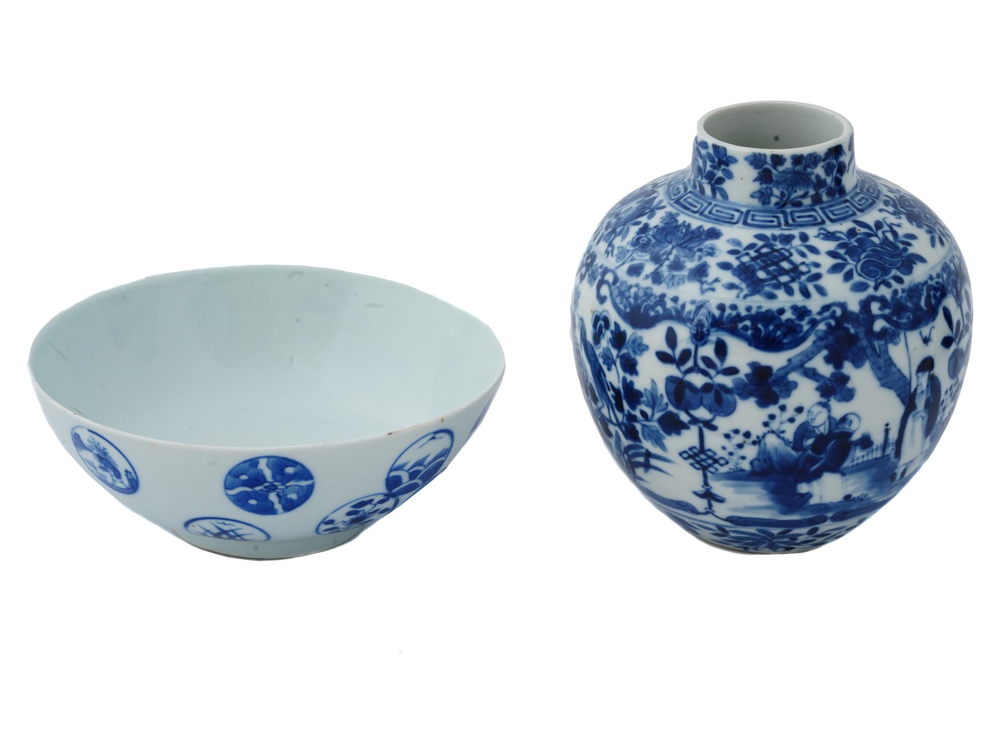 CHINESE QING BLUE AND WHITE PORCELAIN WARE MARKED PIC-0