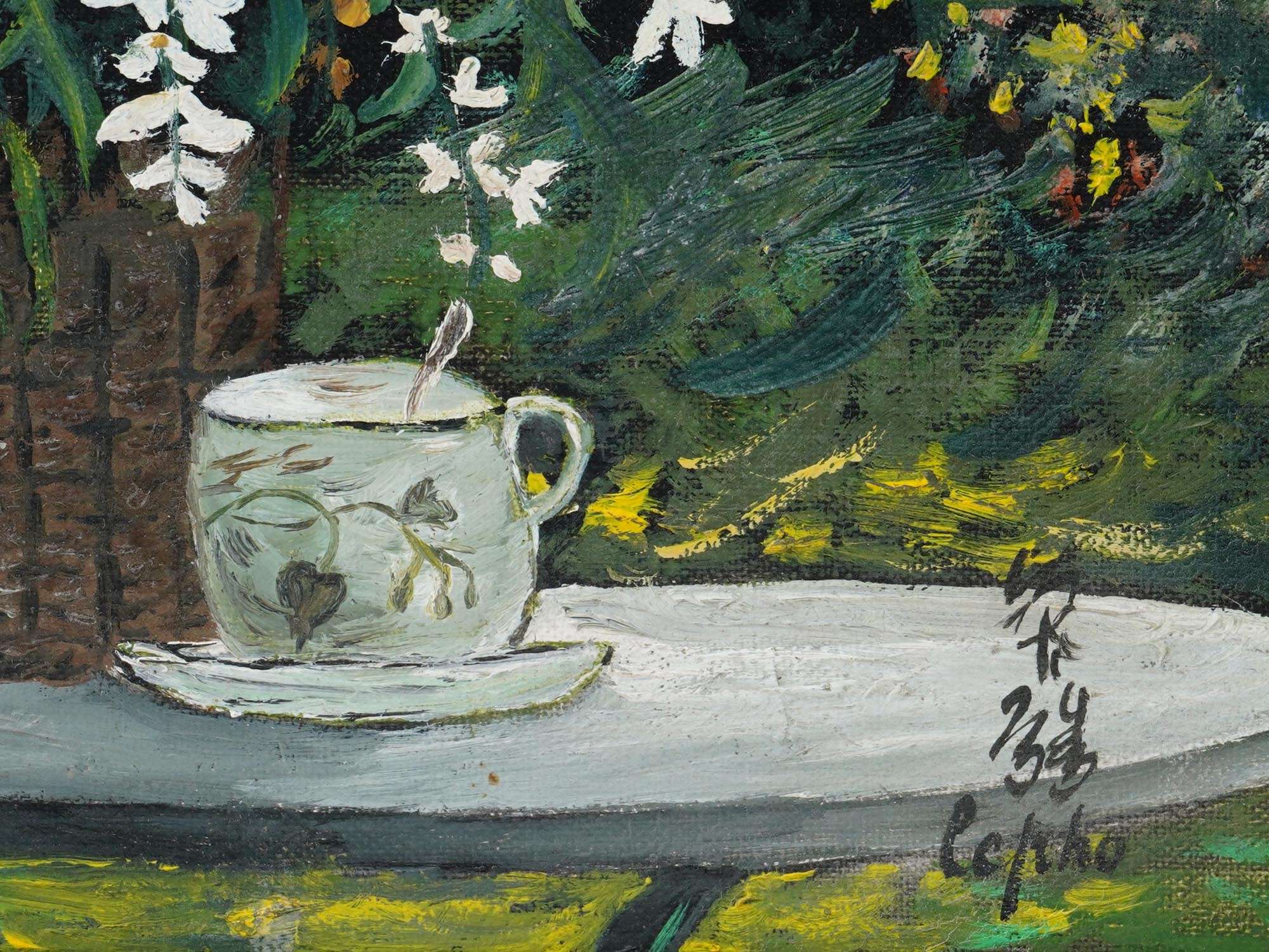 VIETNAMESE STILL LIFE OIL PAINTING FABRIC BY LE PHO PIC-3