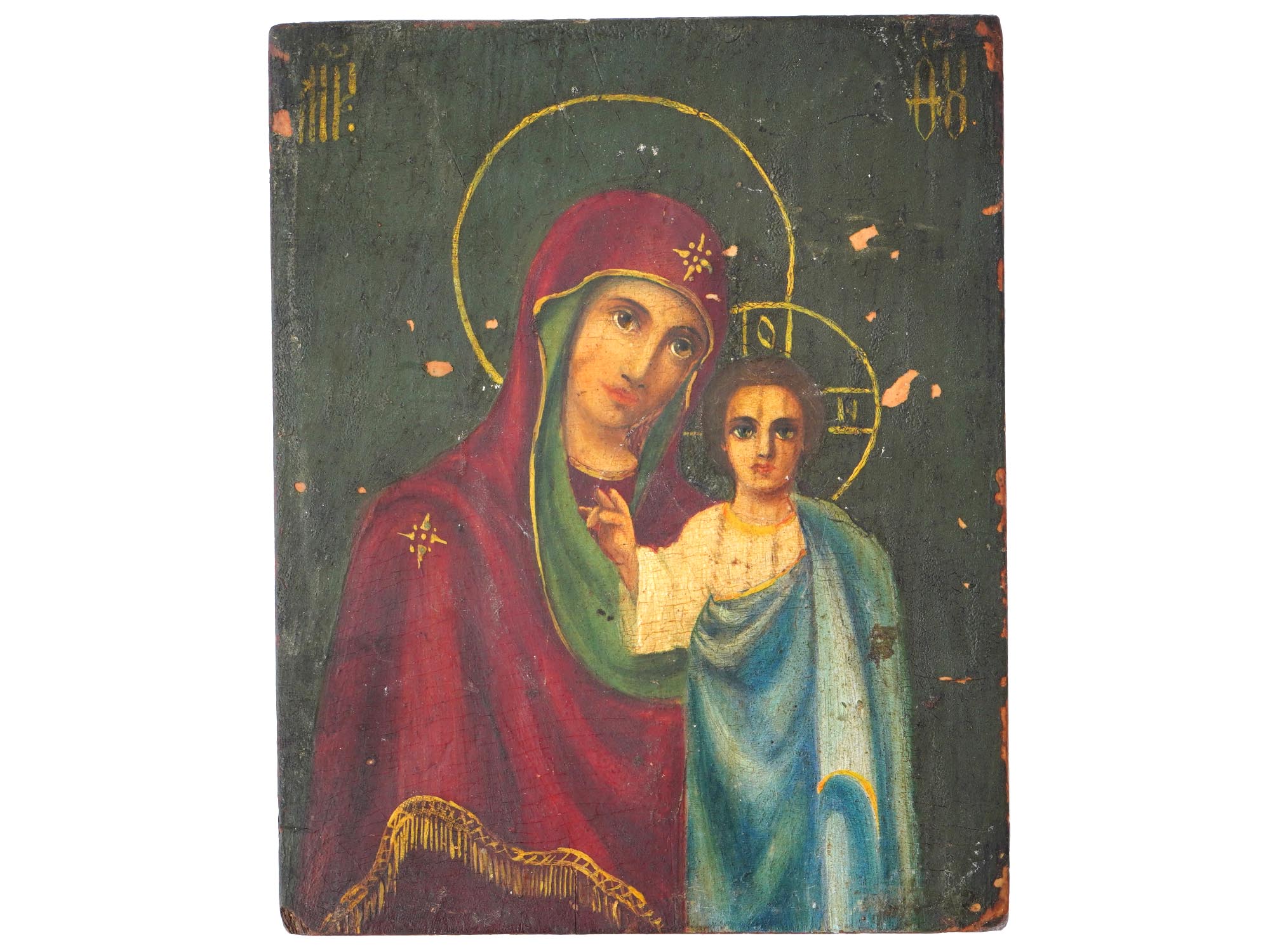 ANTIQUE RUSSIAN ICON OF THE KAZAN MOTHER OF GOD PIC-0