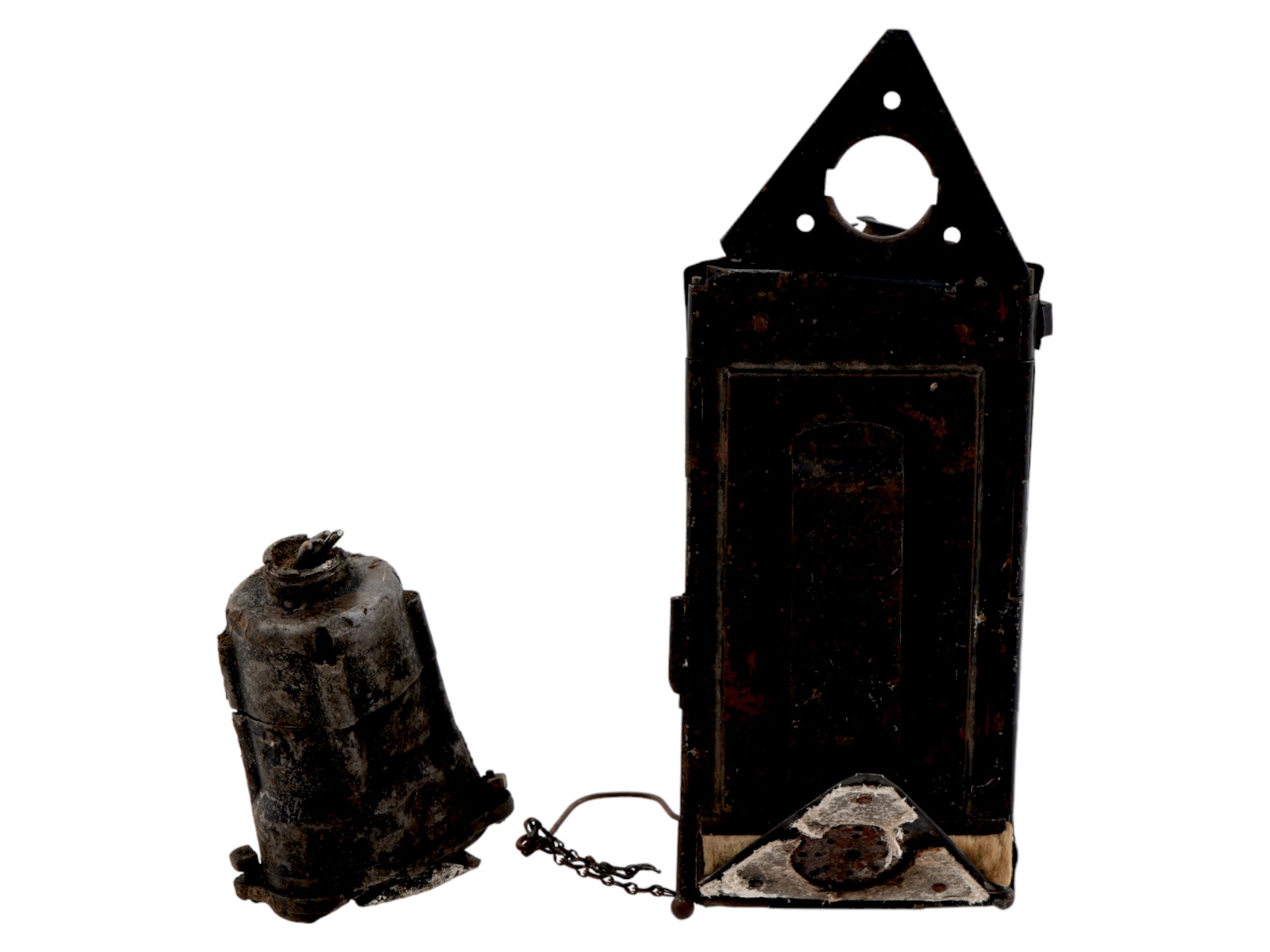 WWI ALLIED FOLDING TRENCH LANTERN AND ATTENUATOR PIC-1