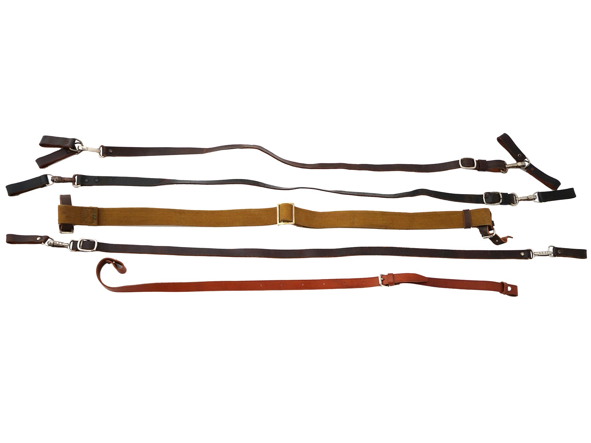 COLLECTION OF ASSORTED MILITARY LEATHER TEXTILE BELTS PIC-3