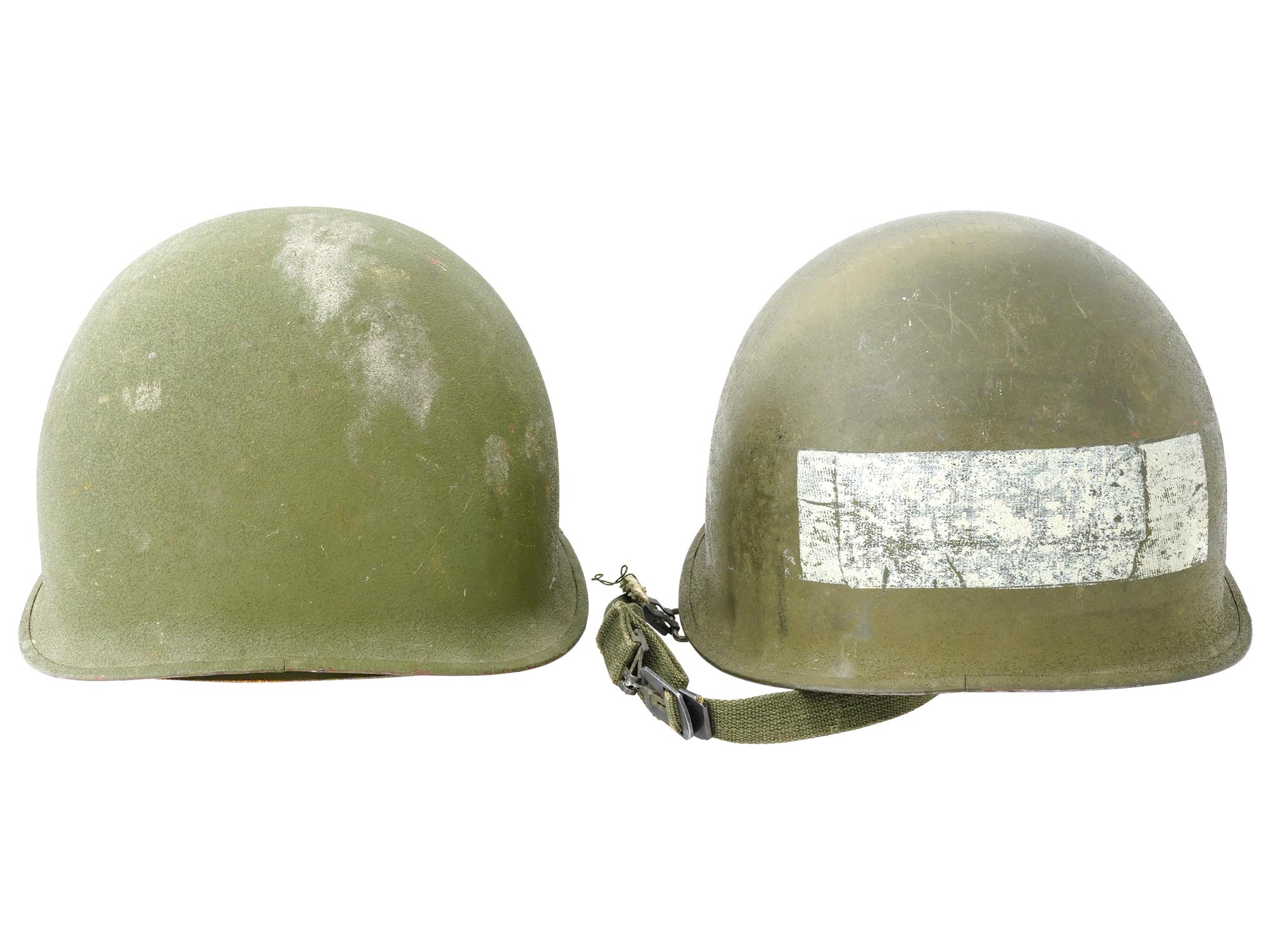 LOT OF TWO US MILITARY M1 COMBATANT ARMY HELMETS PIC-3