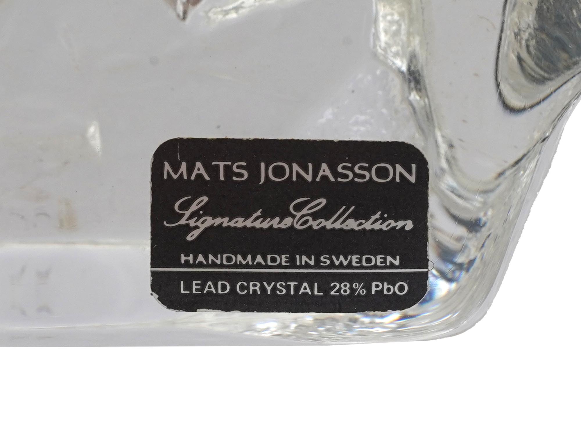 SWEDISH MATS JONASSON LIMITED ED CRYSTAL SCULPTURES PIC-8