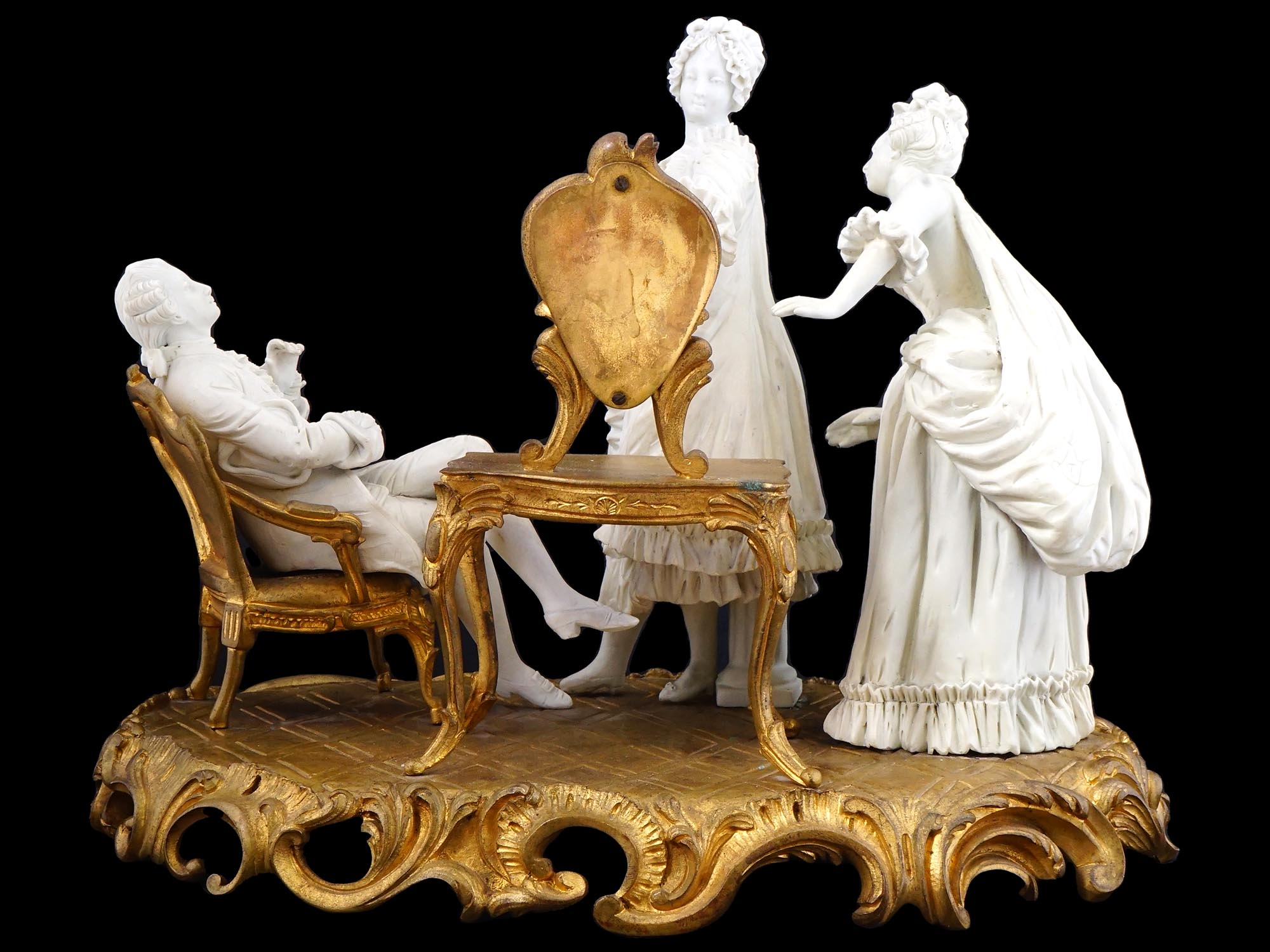 19TH C NAPOLEON III SEVRES BISCUIT PORCELAIN GROUP PIC-5