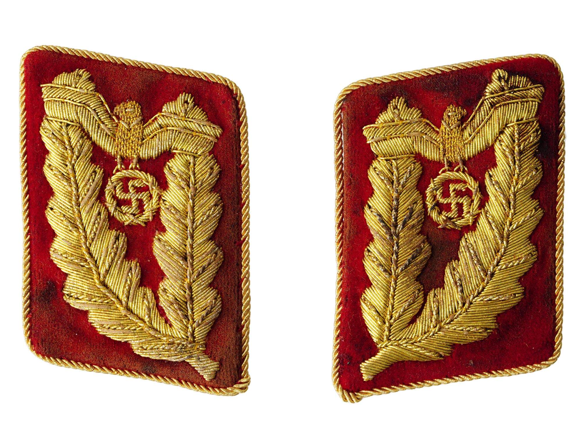 PAIR OF WWII NAZI GERMAN NSDAP GAULEITER COLLAR TABS PIC-0