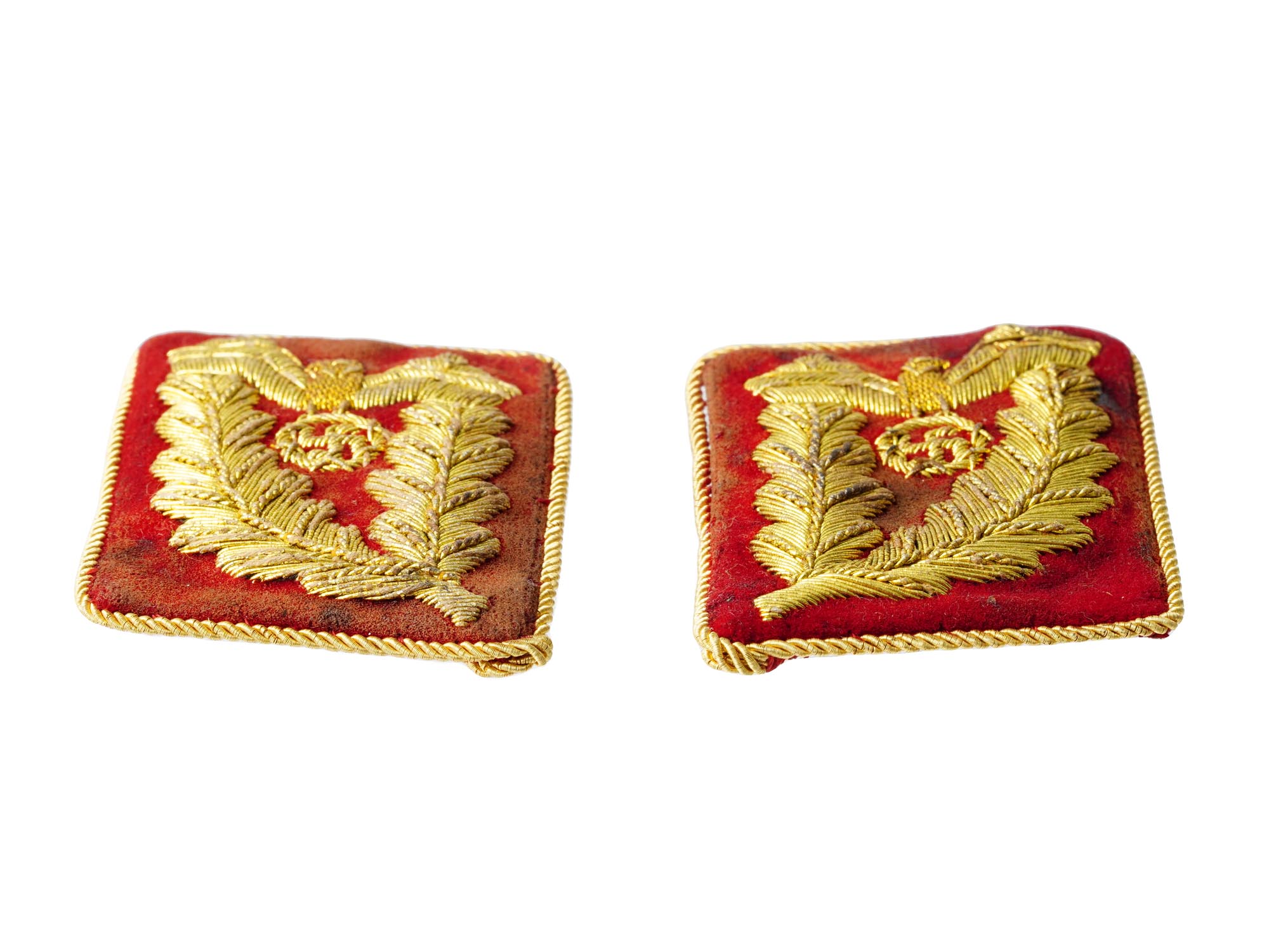 PAIR OF WWII NAZI GERMAN NSDAP GAULEITER COLLAR TABS PIC-1