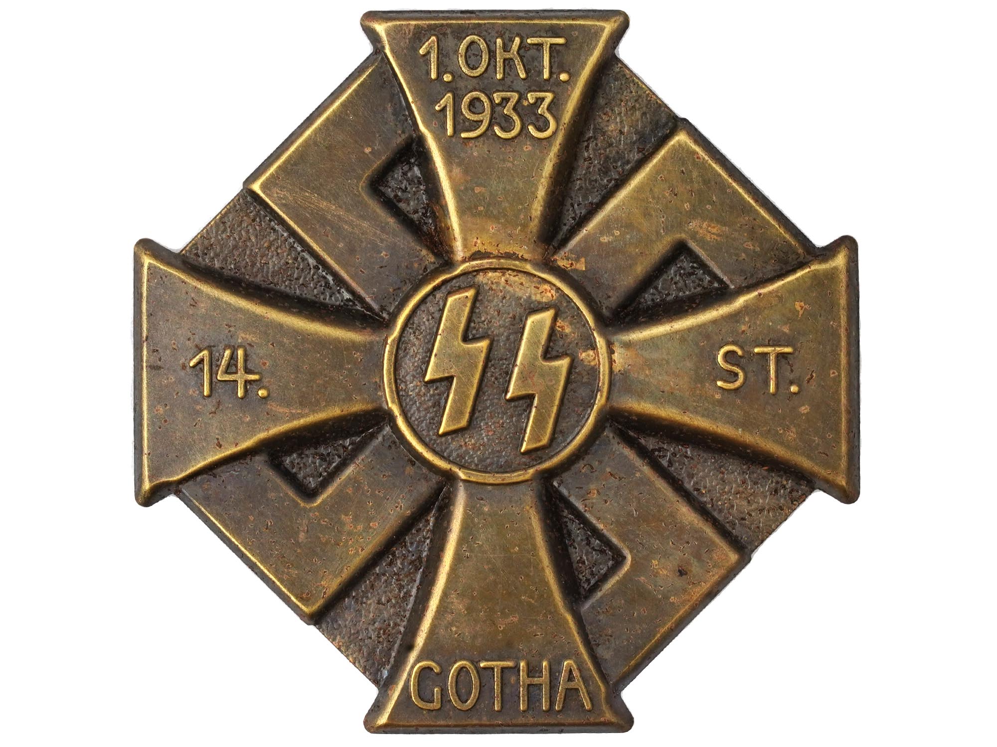 PRE WWII NAZI GERMAN WAFFEN SS 1933 GOTHA BADGE PIC-0