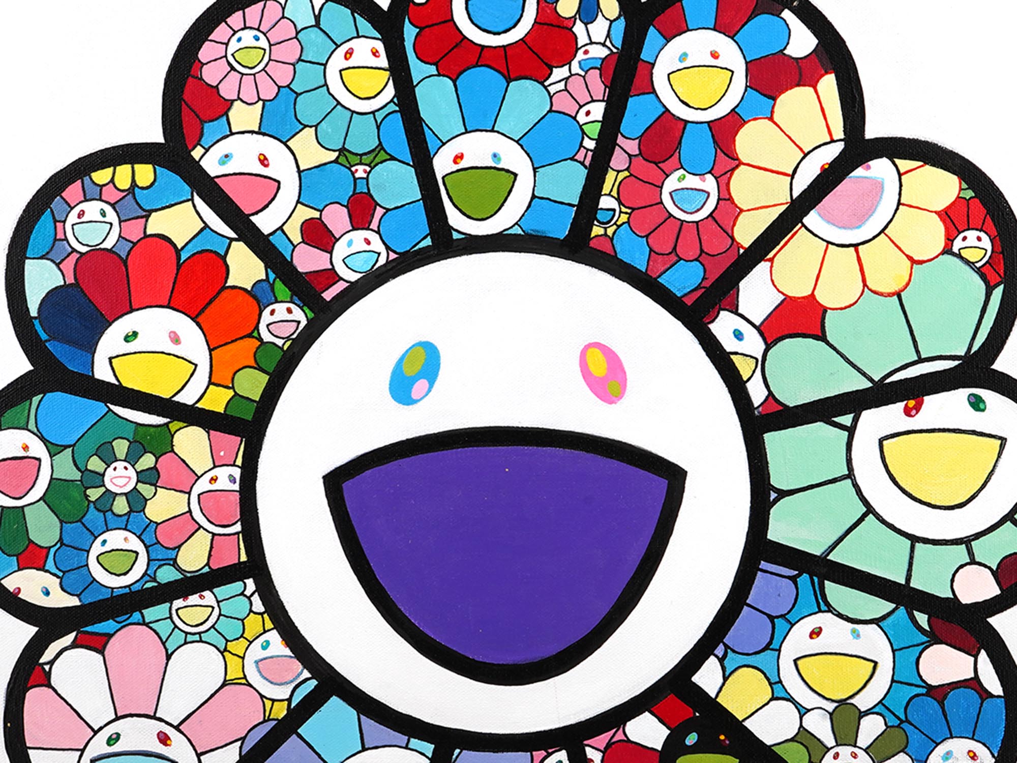 JAPANESE YONAGUNI OIL PAINTING AFTER TAKASHI MURAKAMI PIC-1