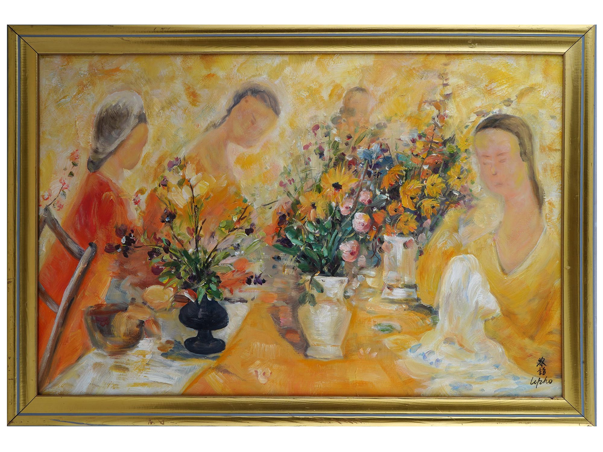 ATTRIBUTED TO LE PHO VIETNAMESE SCENE OIL PAINTING PIC-0
