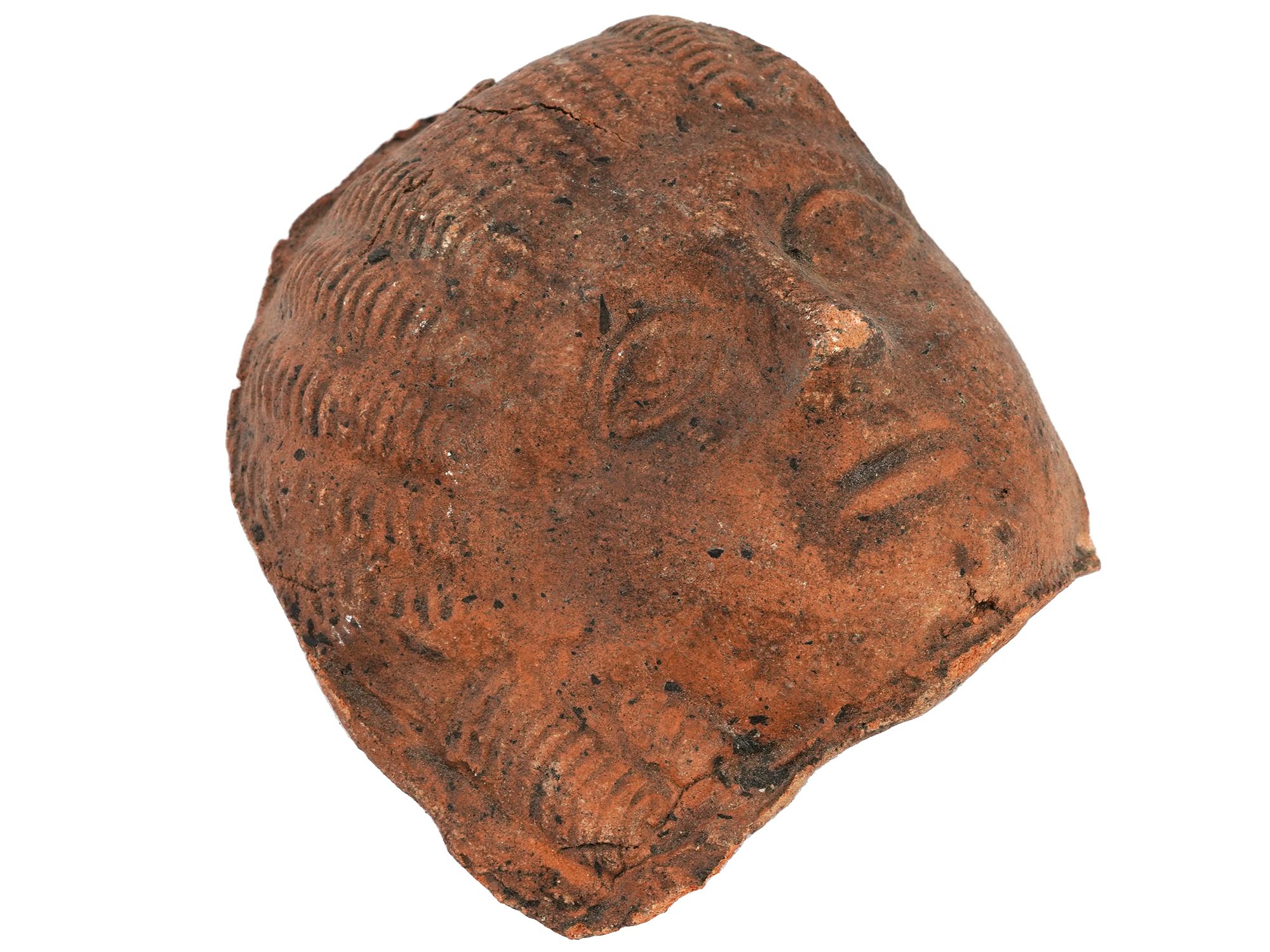 FRAGMENT OF AN ANCIENT ROMAN TERRACOTTA MASK PIC-0