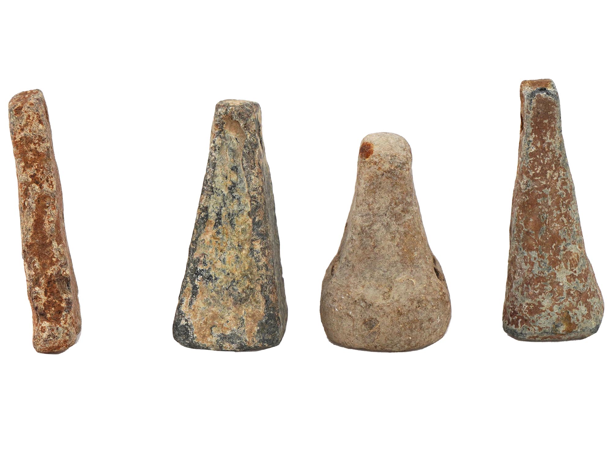 FOUR ANCIENT ROMAN LEAD LOOM WEIGHTS TEXTILE TOOLS PIC-3