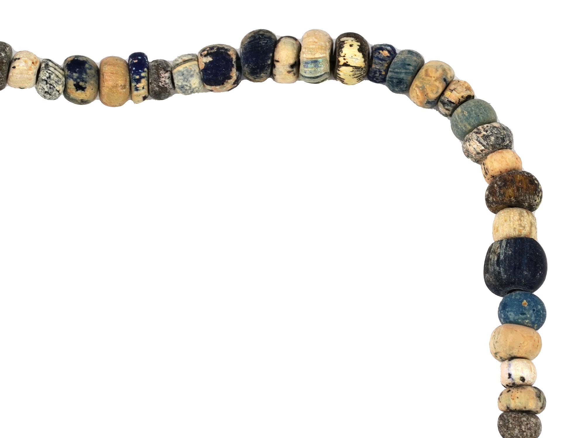 PAIR OF ANCIENT ROMAN MULTICOLORED GLASS BEAD NECKLACES PIC-2
