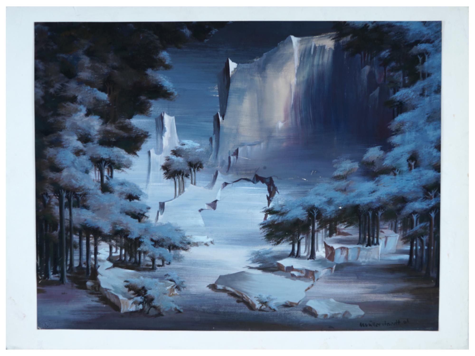 WINTER LANDSCAPE PAINTING BY VIKTOR MULLERSTAEDT PIC-0