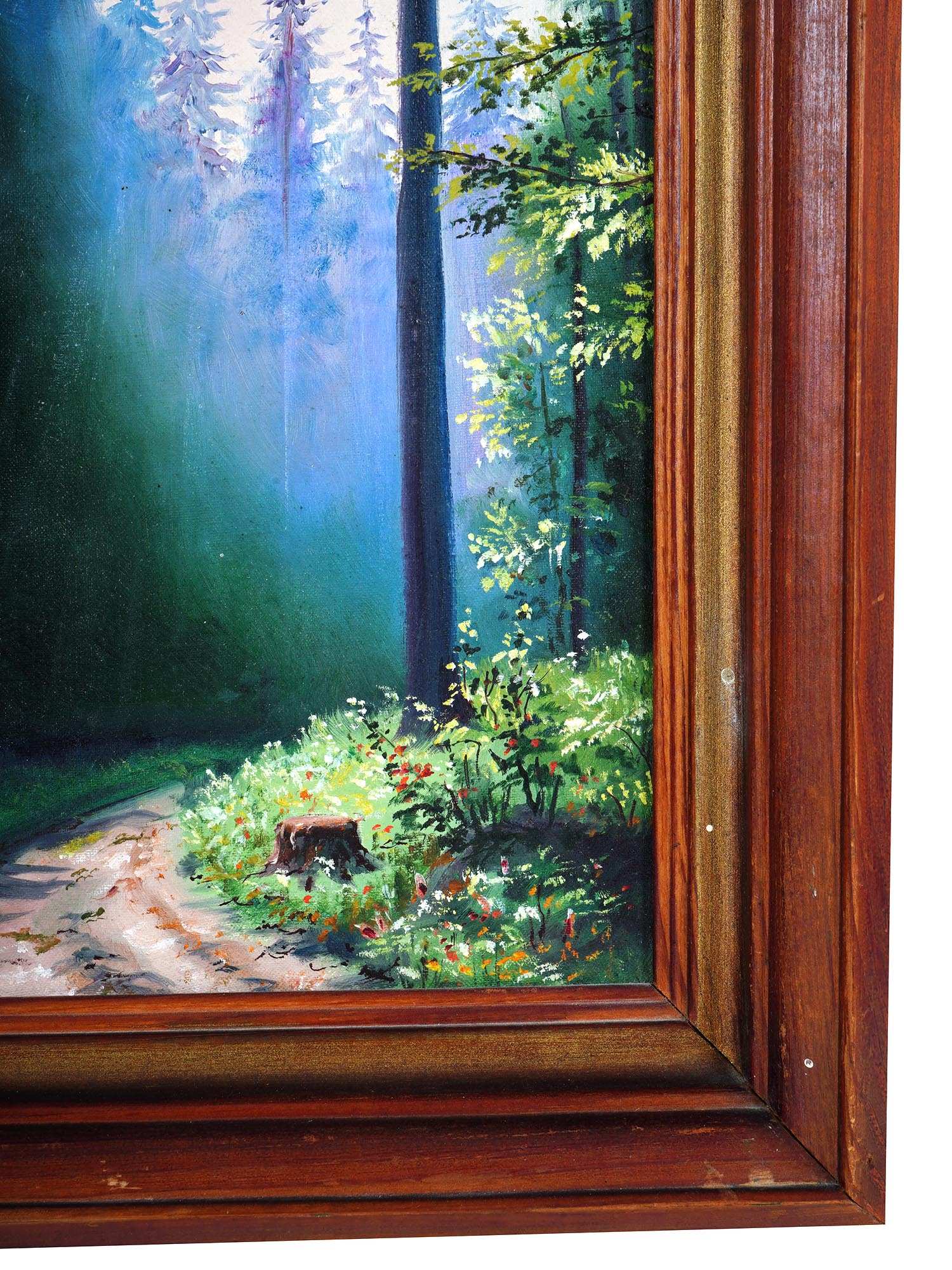 CONTEMPORARY UKRANIAN FOREST LANDSCAPE OIL PAINTING PIC-2